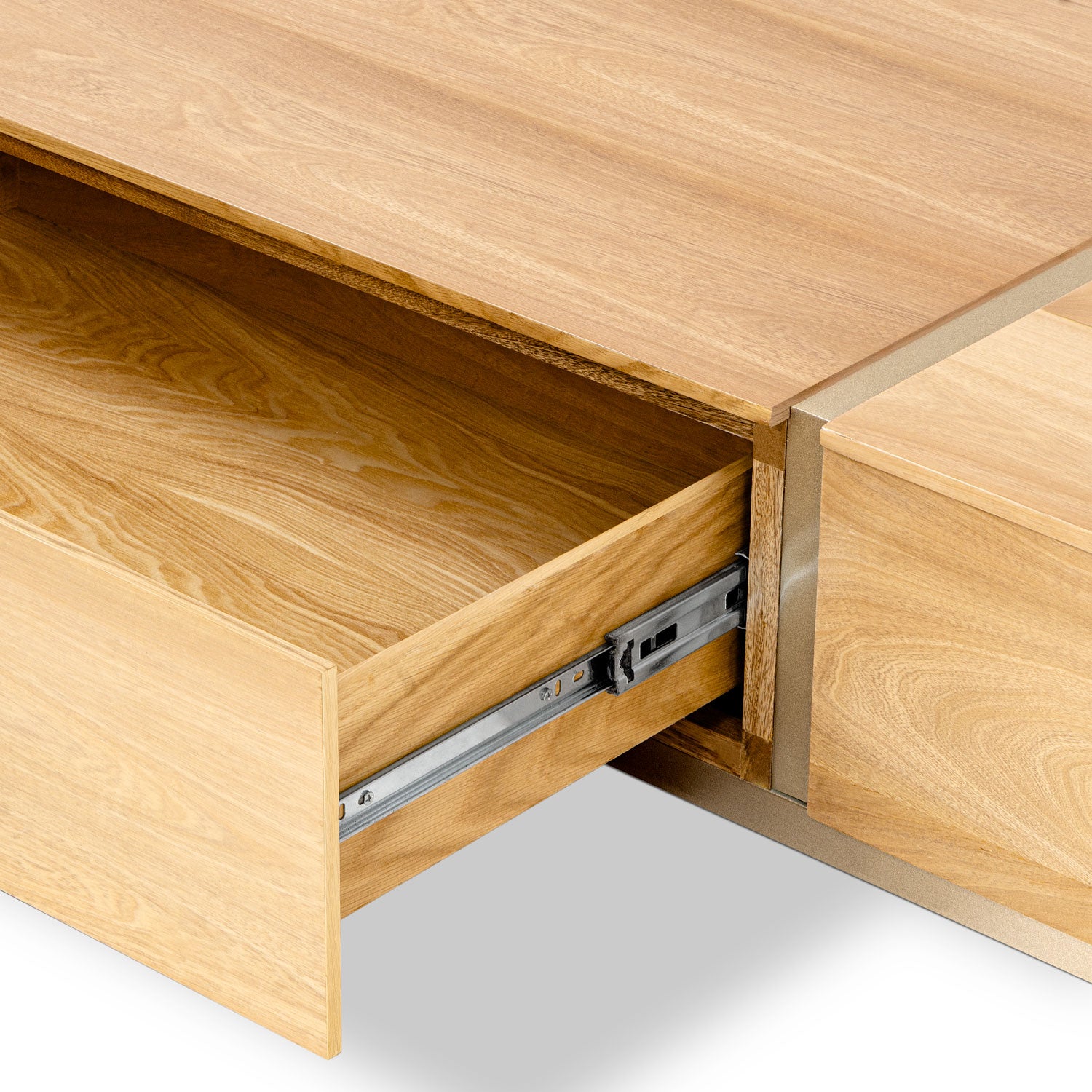 Mesa De Centro Lizzi Natural, Champaña Premium