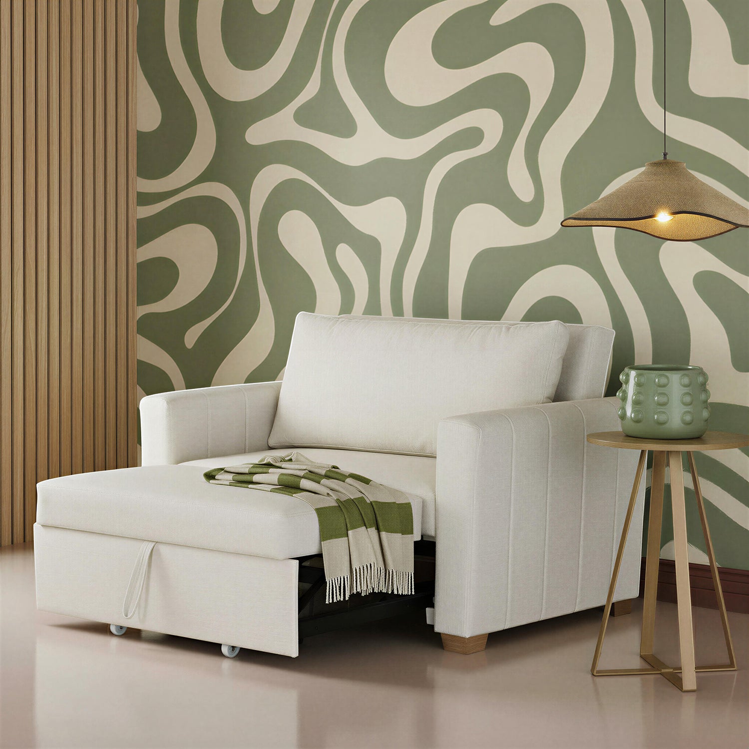 Sofá Cama Amatista Eurolino Marbella Marfil 150