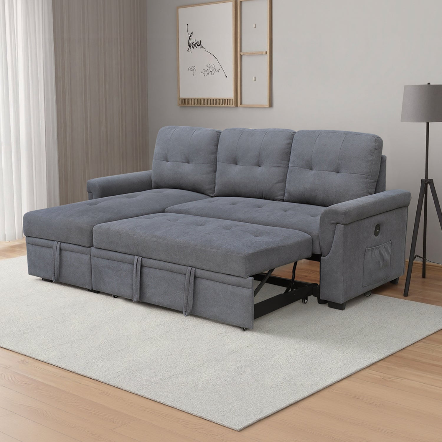 Sala Cama Barcelona Lino Plomo