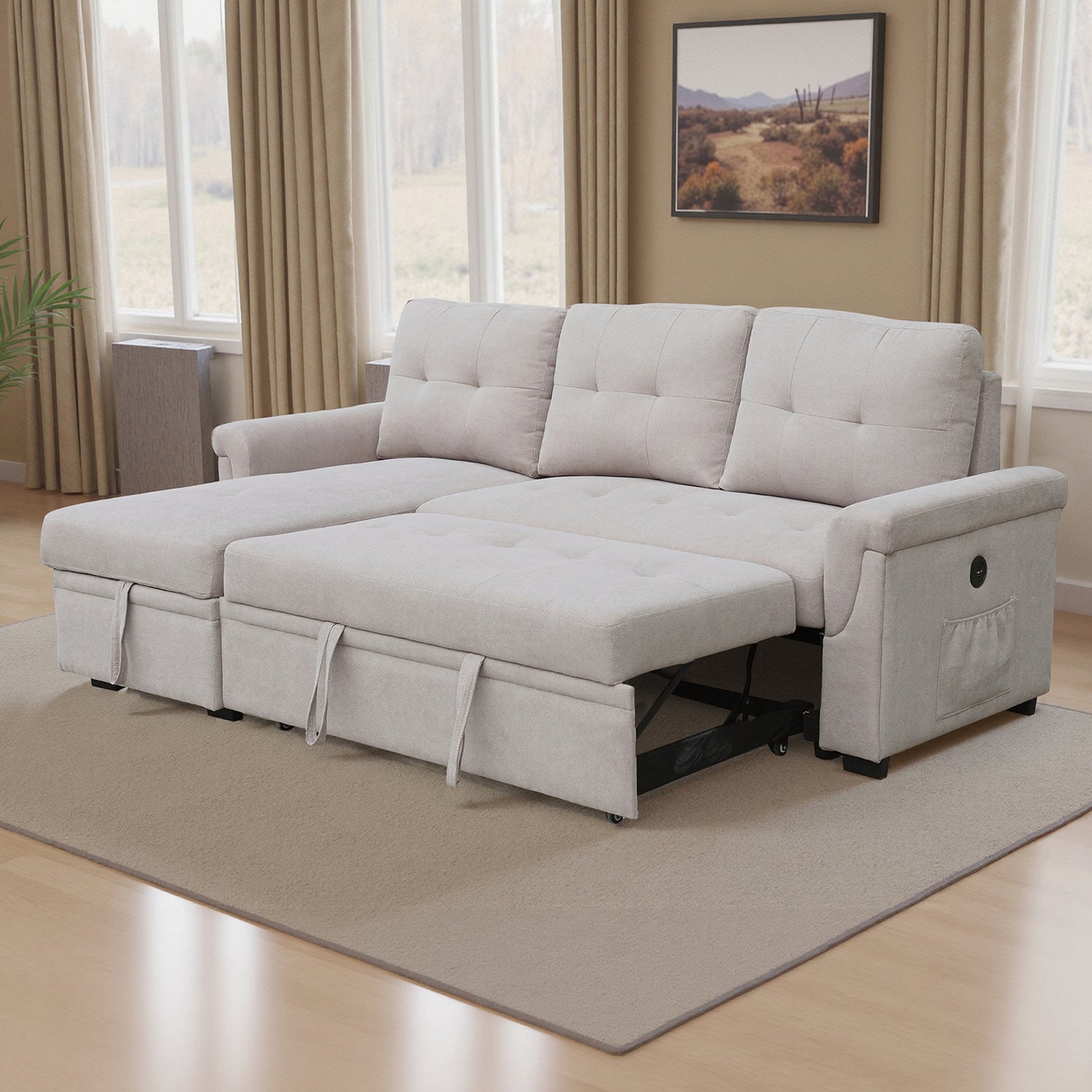 Sala Cama Barcelona Lino Beige