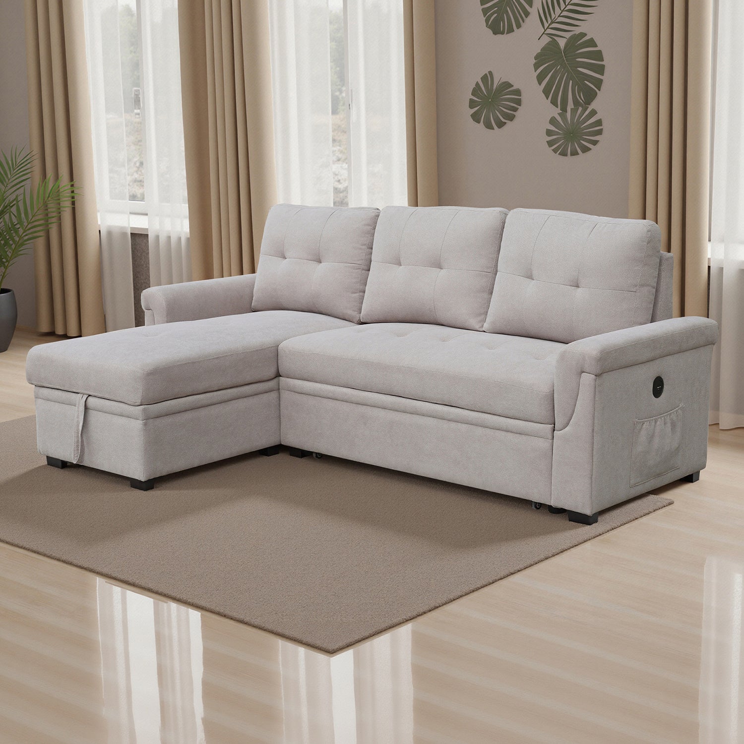 Sala Cama Barcelona Lino Beige