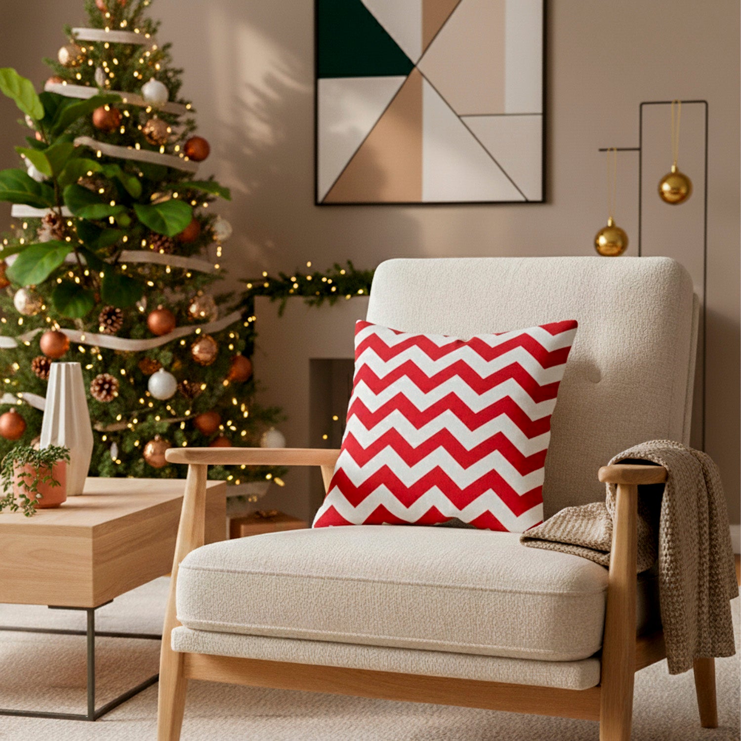 Cojín 45X45 Rojo Lux Estampado