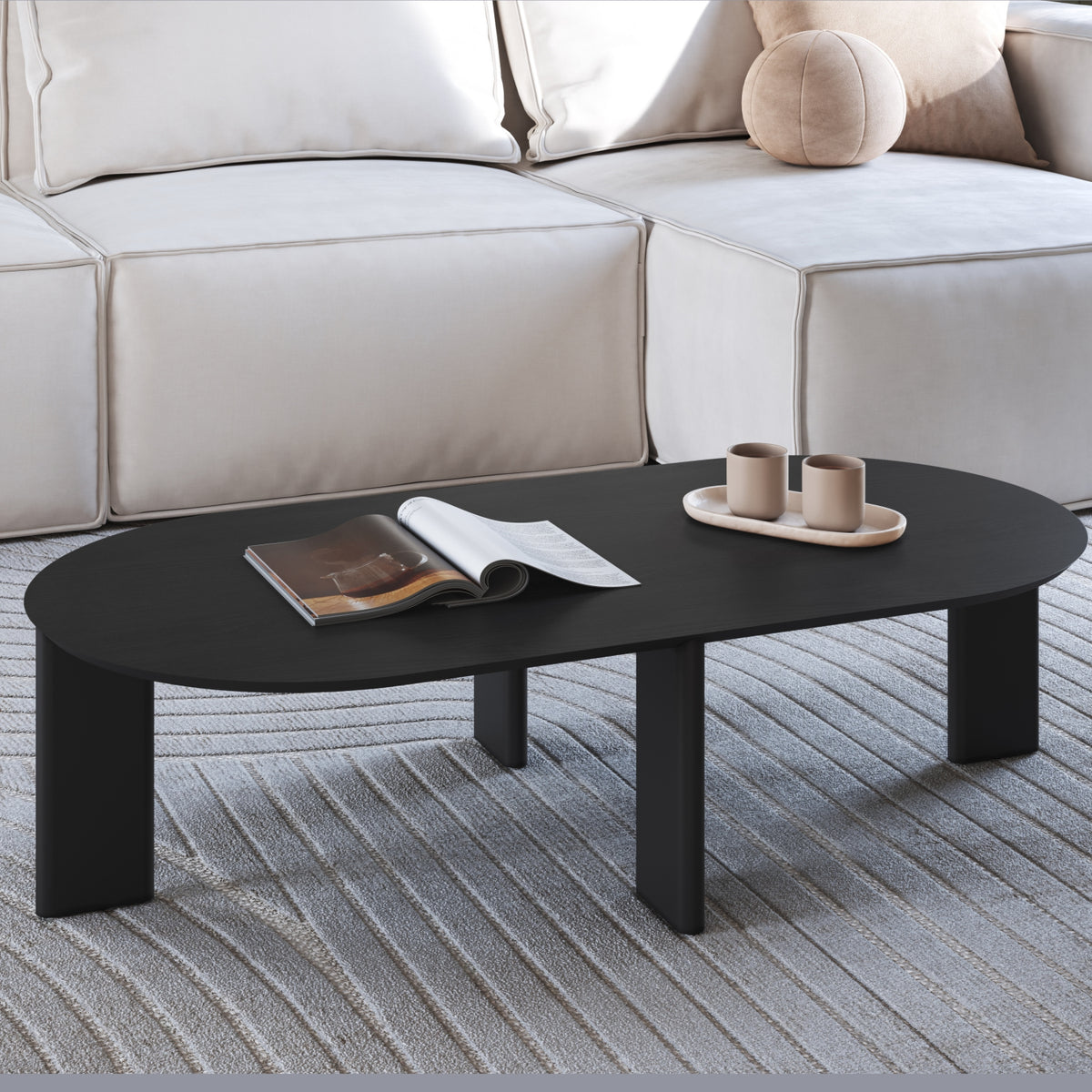 Mesa De Centro Axel Negro  120X30X60