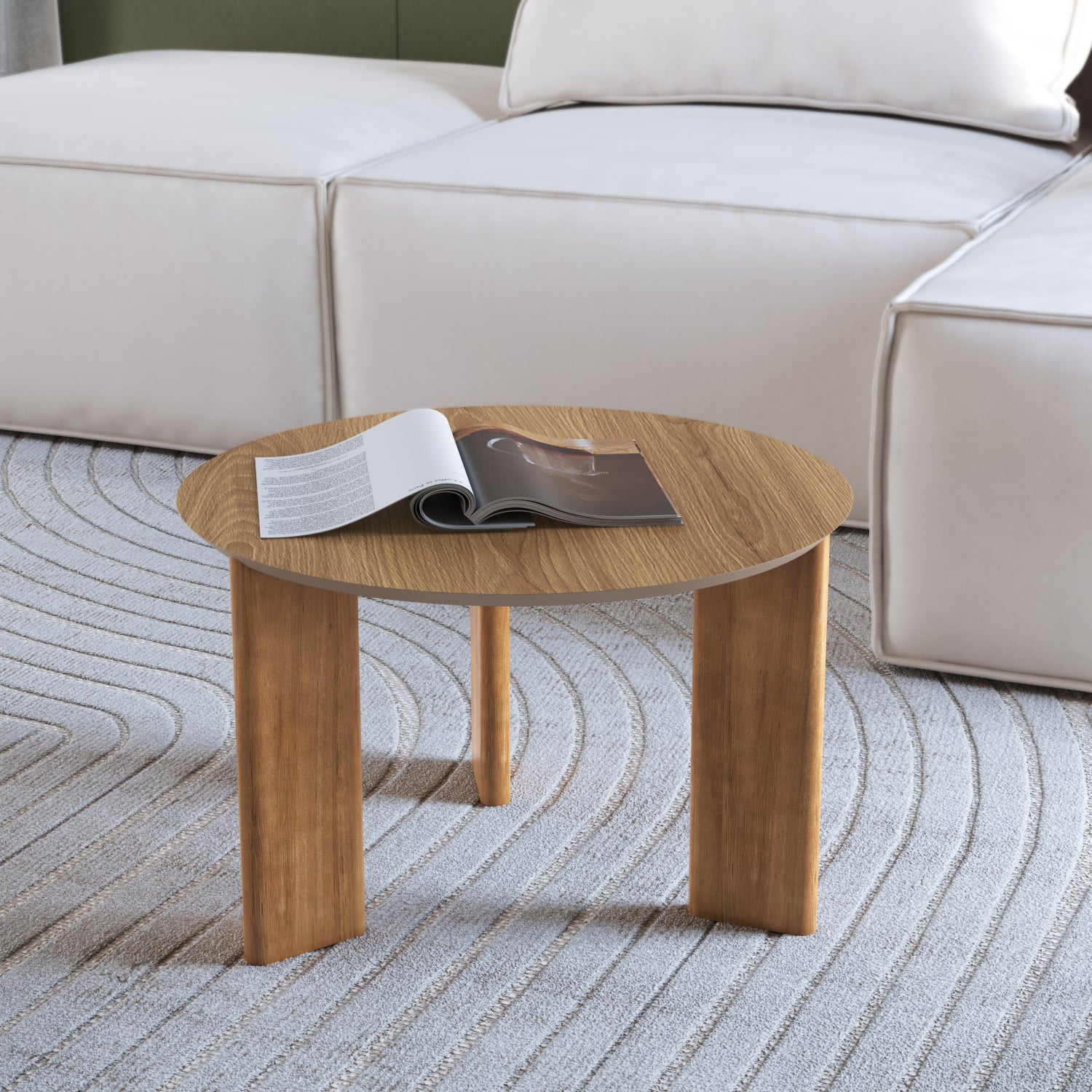 Mesa De Centro Axel  Natural 80X30X80
