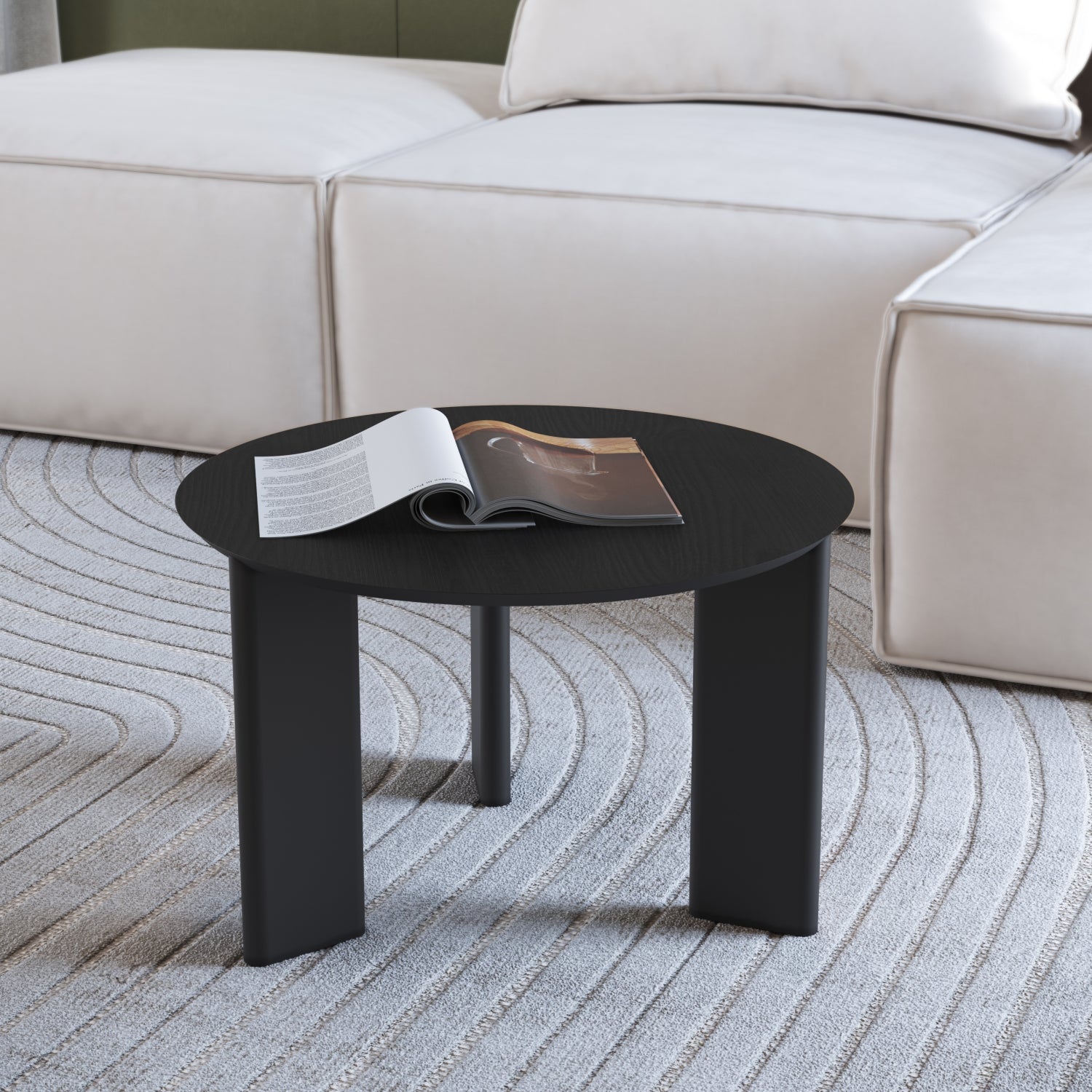 Mesa De Centro Axel  Negro 60X38X60