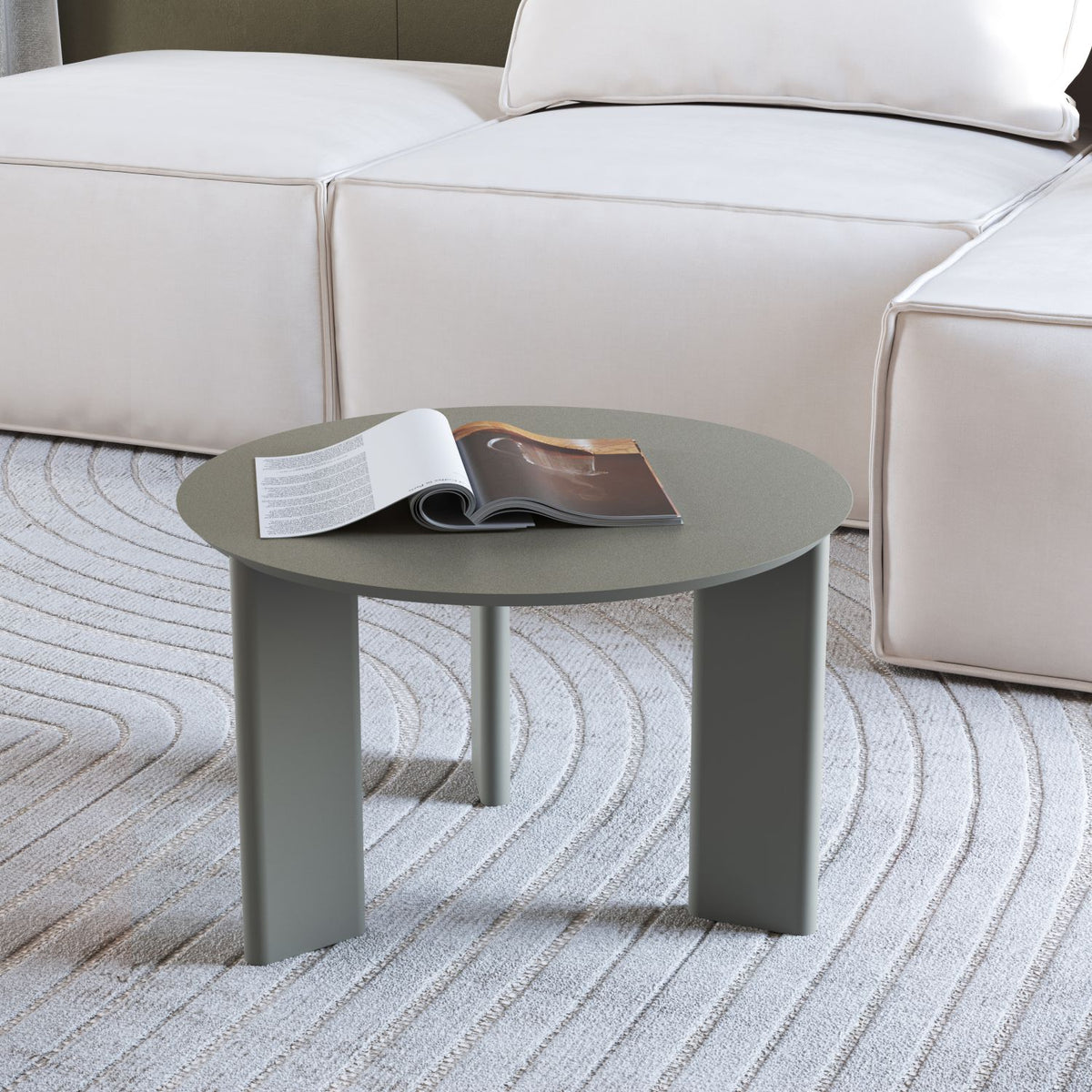 Mesa De Centro Axel  Verde Oliva 60X38X60