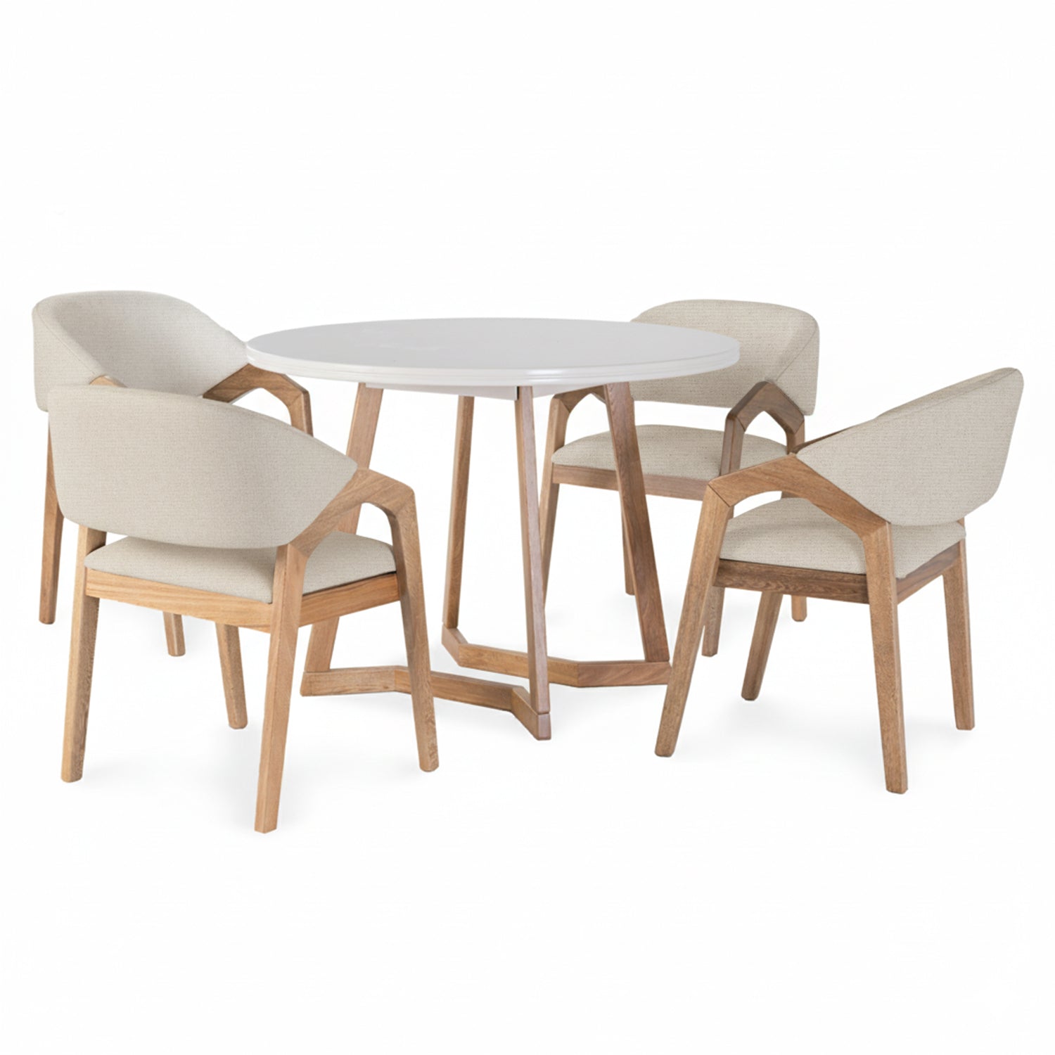 Comedor 4 Puestos Capri Impetu Beige, Natural