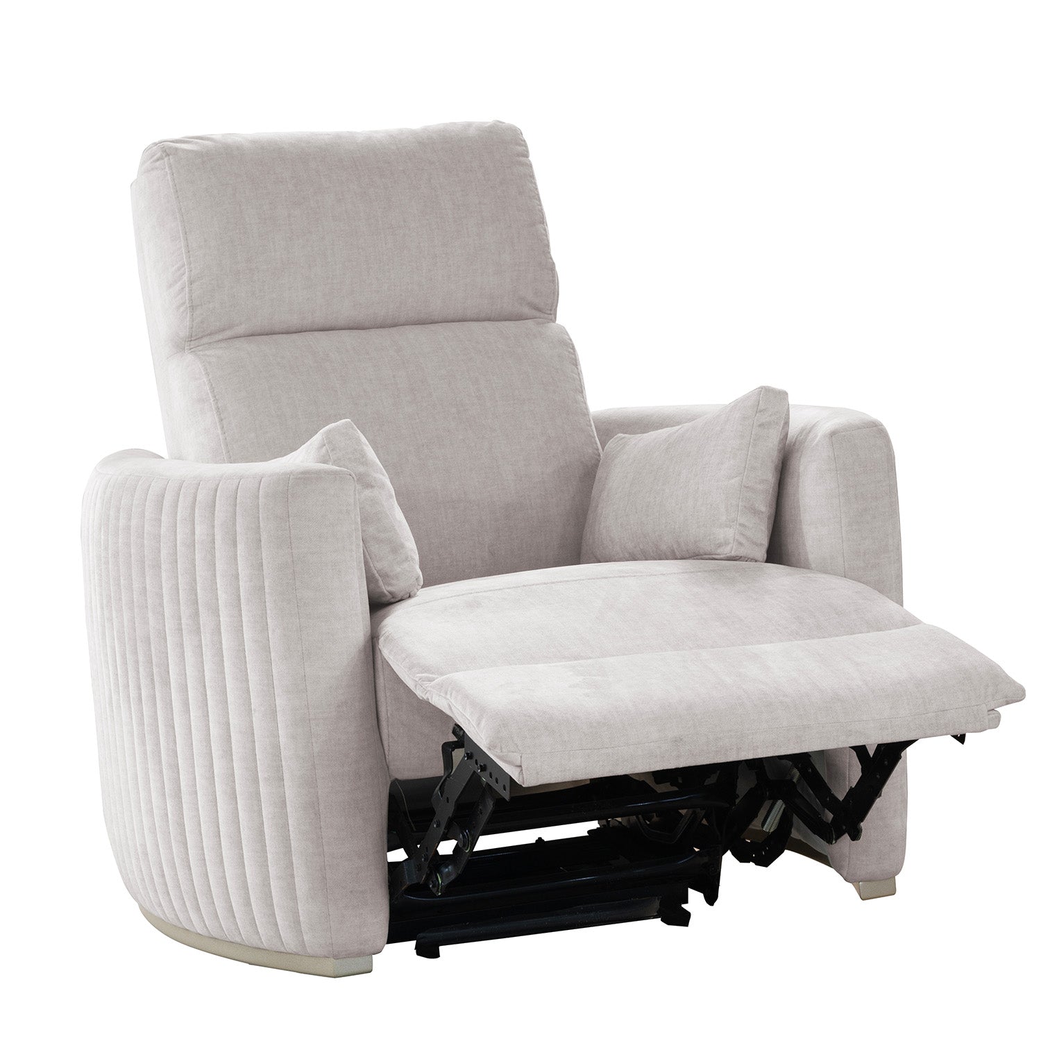 Sillón Reclinable Minoti Velvet Atlas Marmol, Champaña