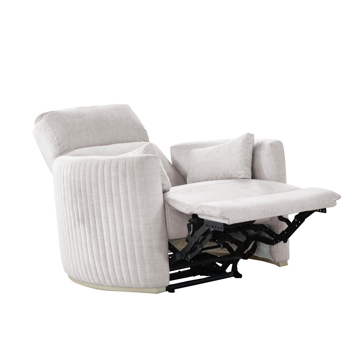Sillón Reclinable Minoti Velvet Atlas Marmol, Champaña
