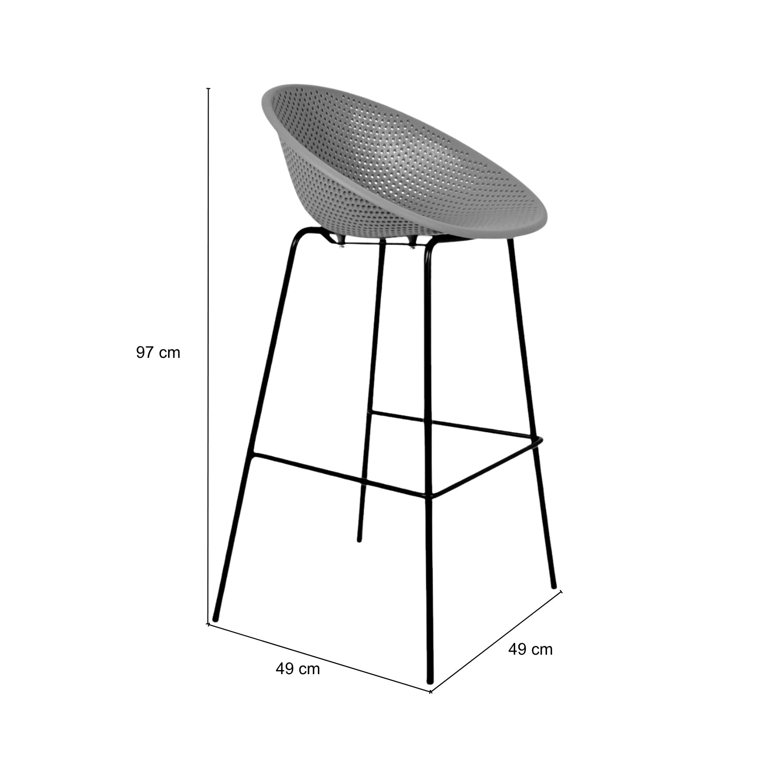 Silla Para Barra Nala Terra 49X49X97