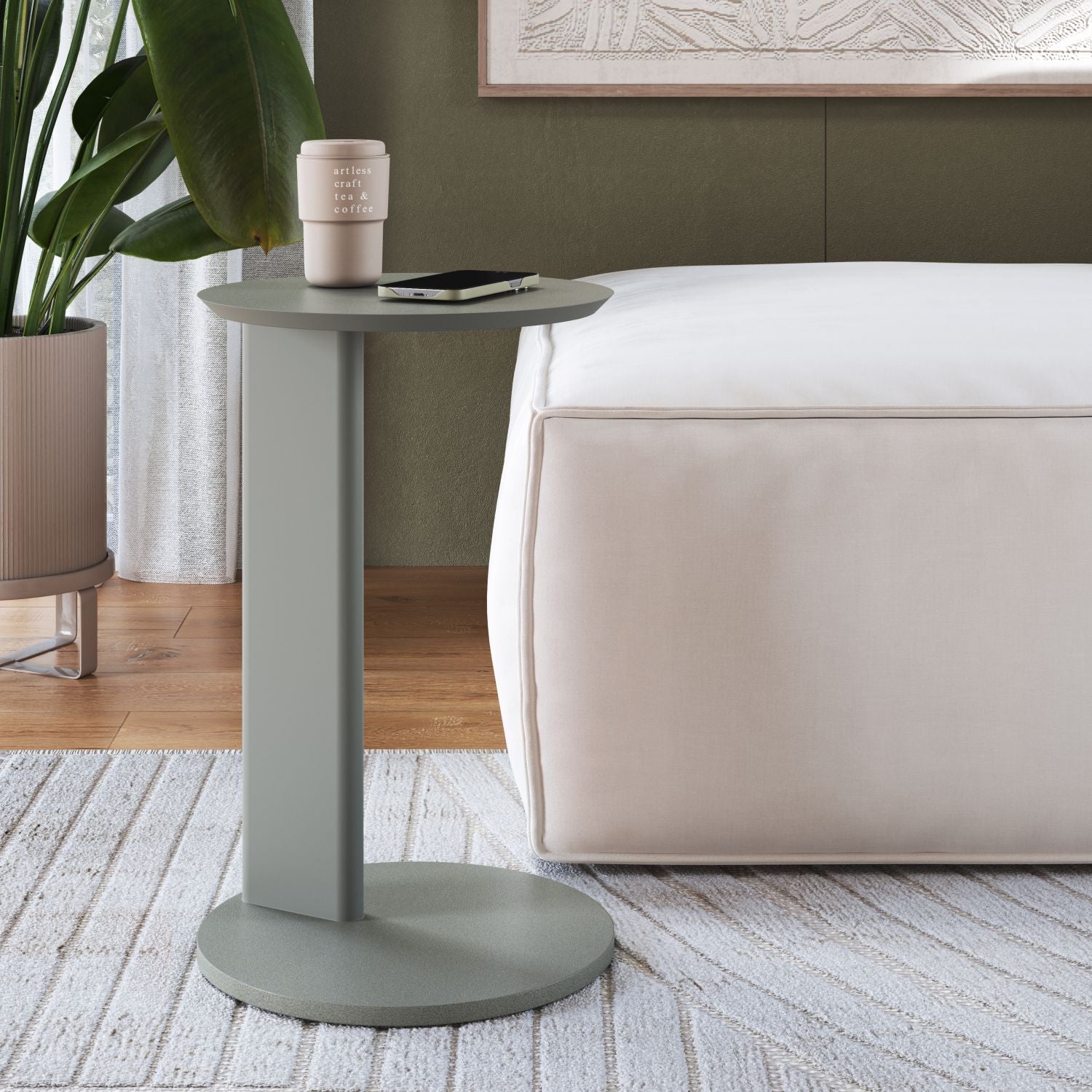 Mesa Auxiliar Axel  Verde Olivo 35X55