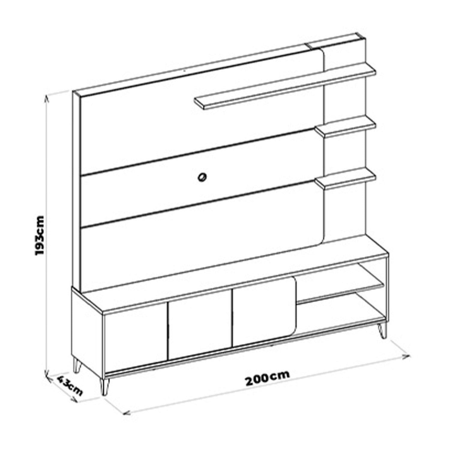 Centro De Entretenimiento Domo Natural, Off White 200X193X43*