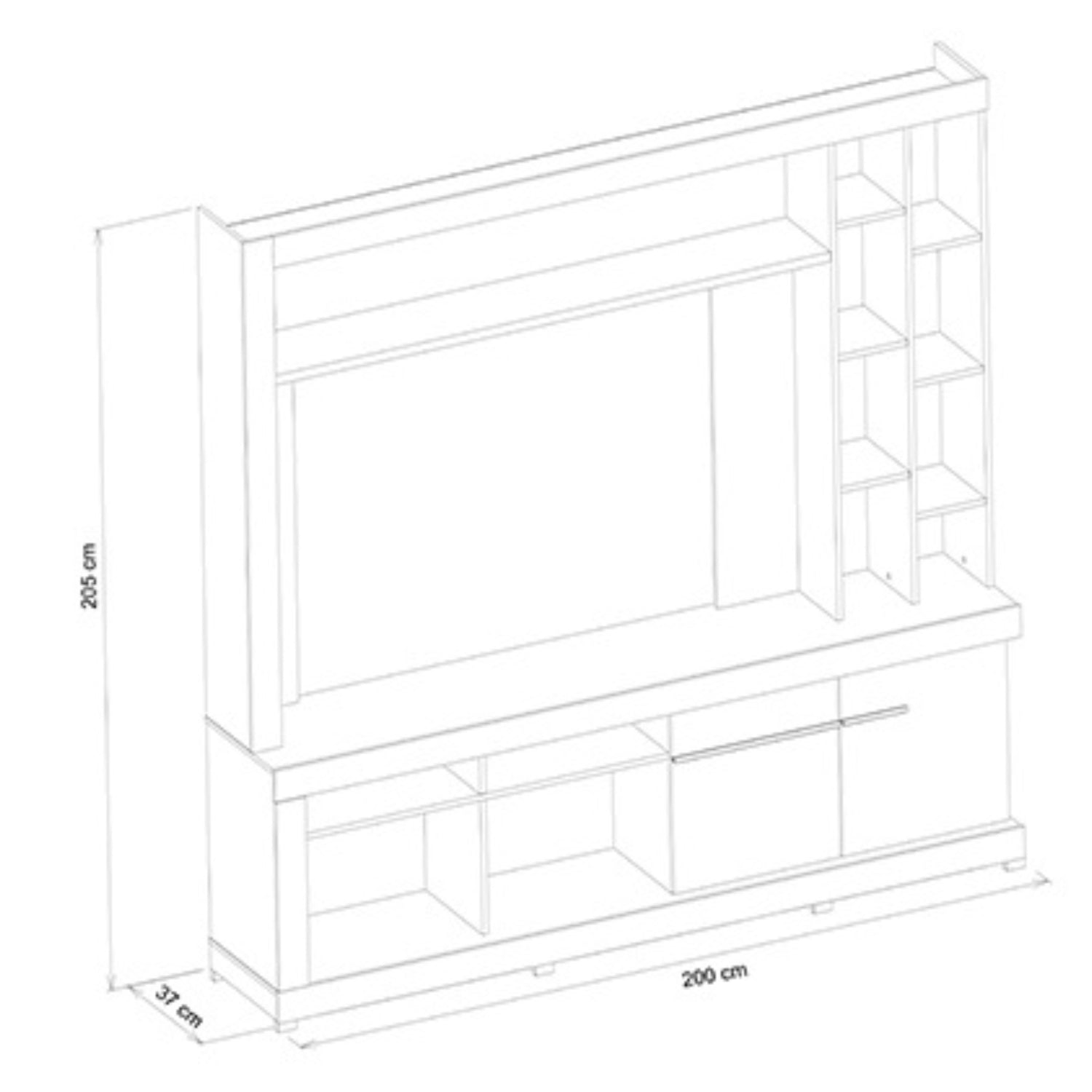 Centro De Entretenimiento Domus Natural, Off White 200X205X37*
