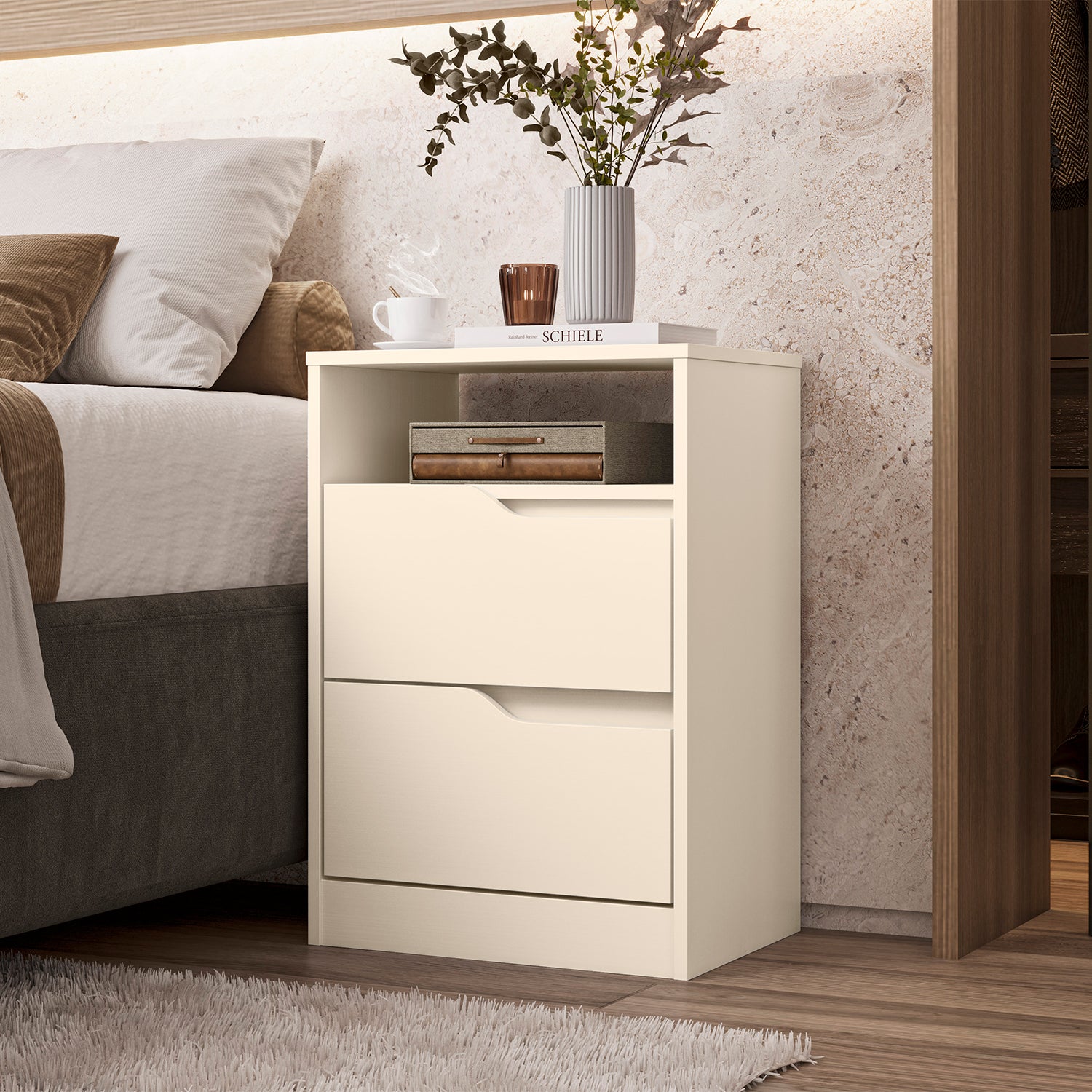 Mesa de Noche Bianco Off White