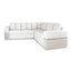 Sala Cama Dior Eurolino Blanco, Champaña 245x245, Espaldar Fijo, Brazo Desmontable