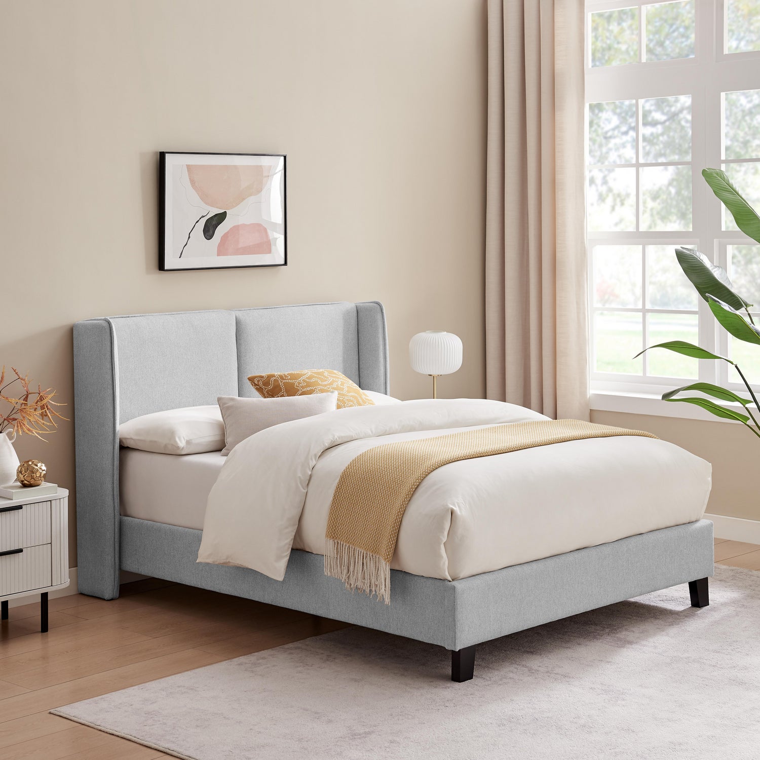 Cama Doble Barcelona Beige