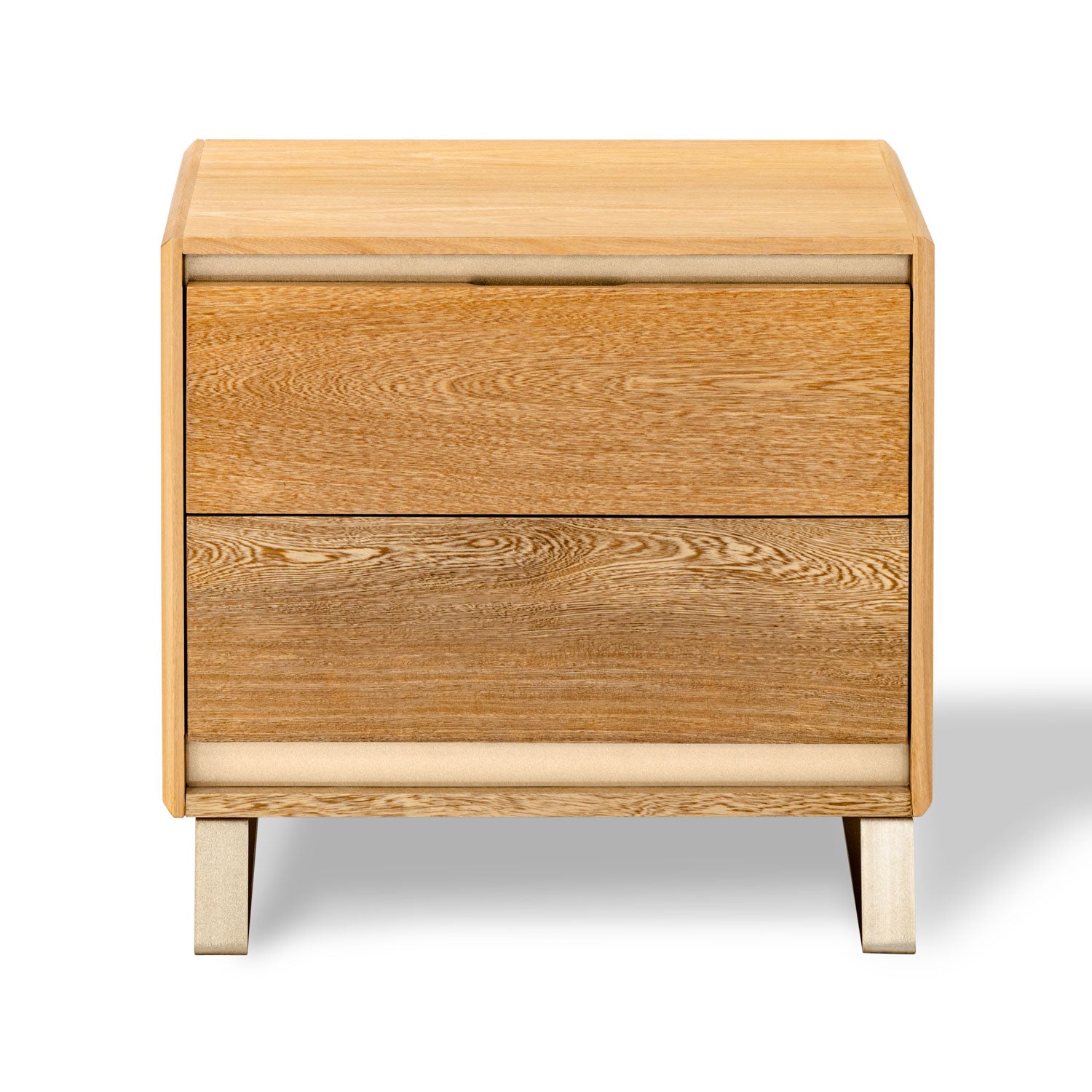 Mesa de Noche Sevilla Natural, Champaña 2 Gavetas