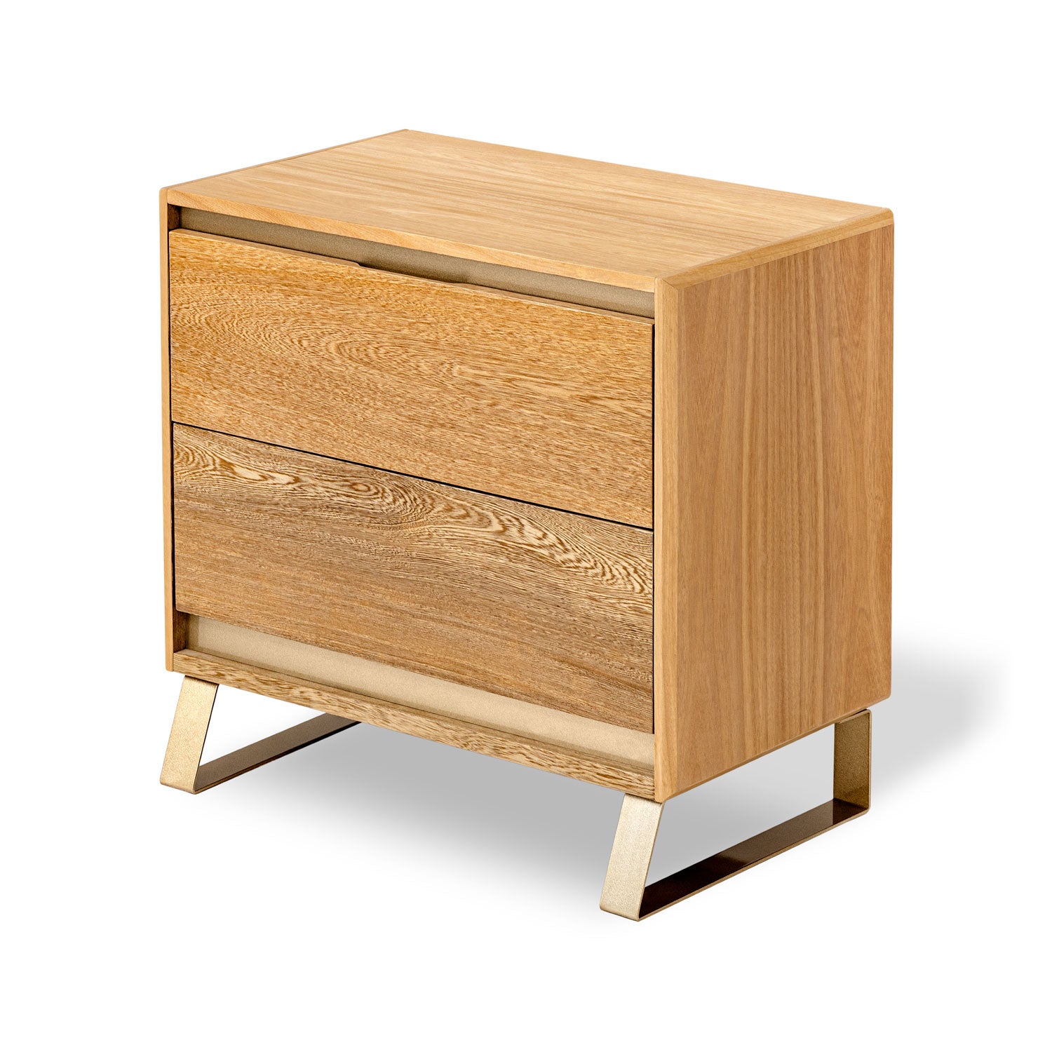 Mesa de Noche Sevilla Natural, Champaña 2 Gavetas