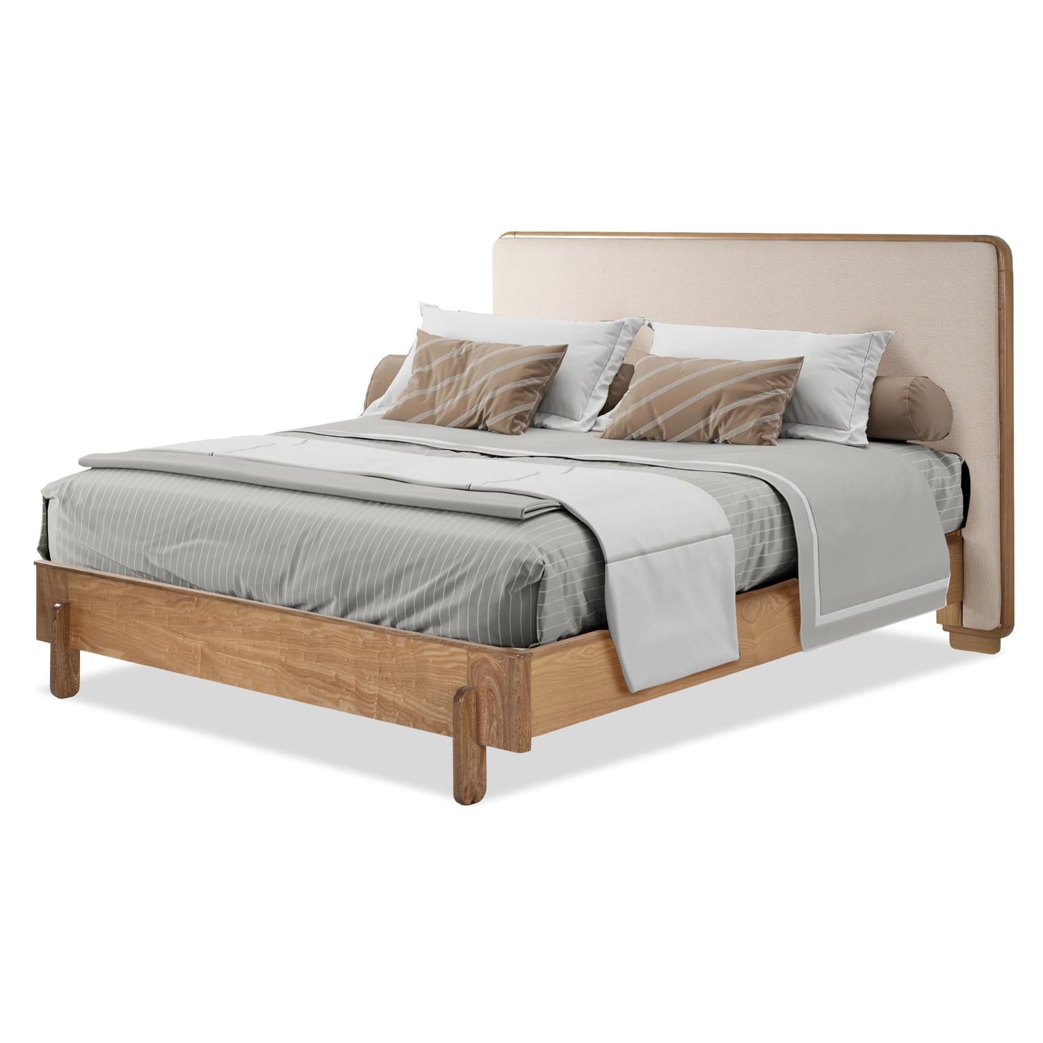 Cama Doble Donato Eurolino Marbella Marfil, Natural