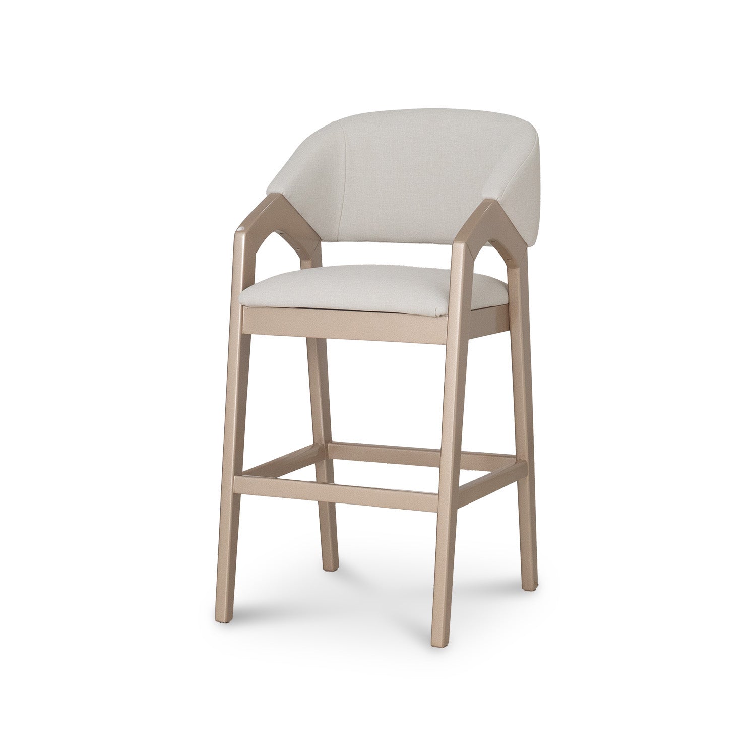 Silla Para Barra Capri Eurolino Blanco Puro, Champaña