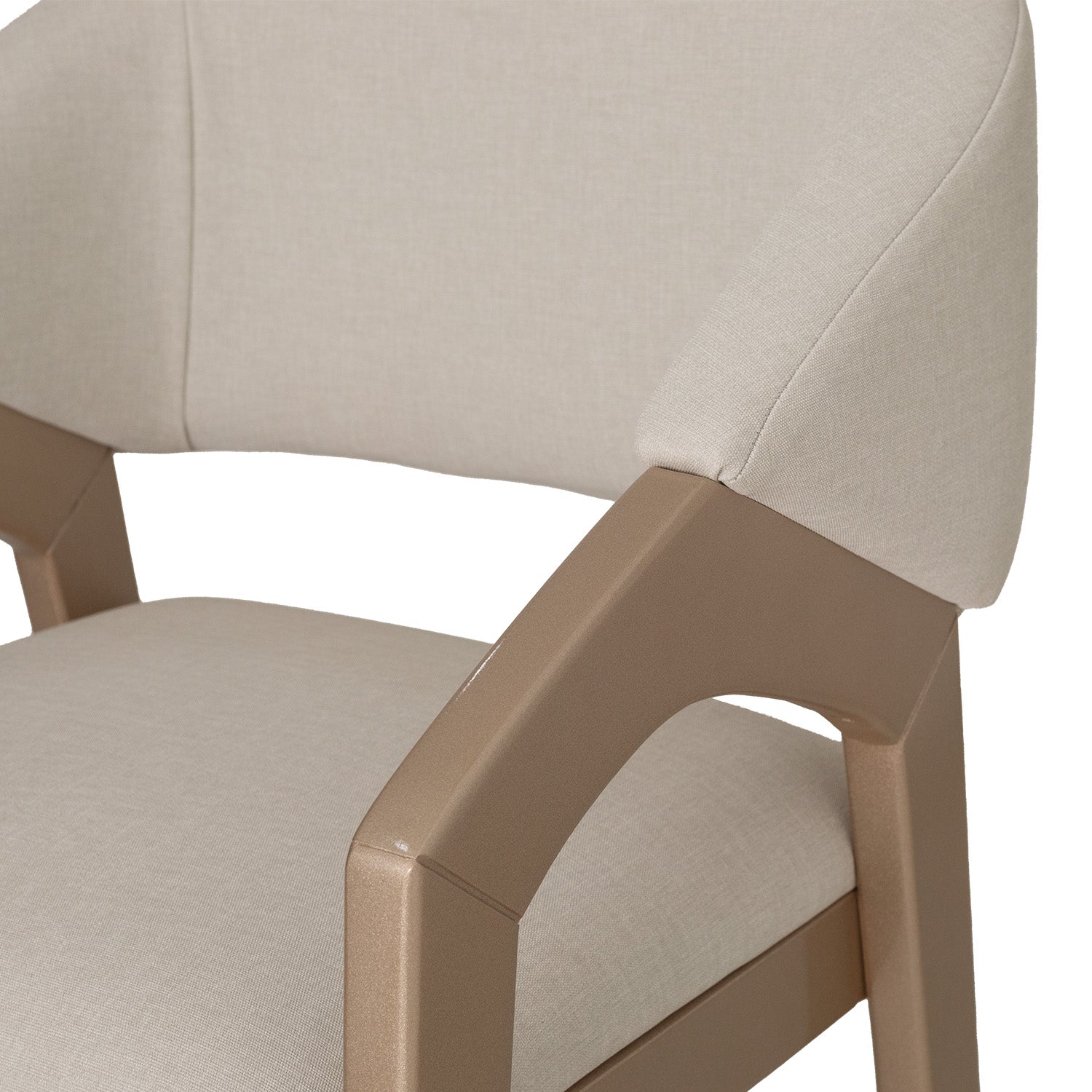 Poltrona Duncan Eurolino Blanco Puro, Champaña