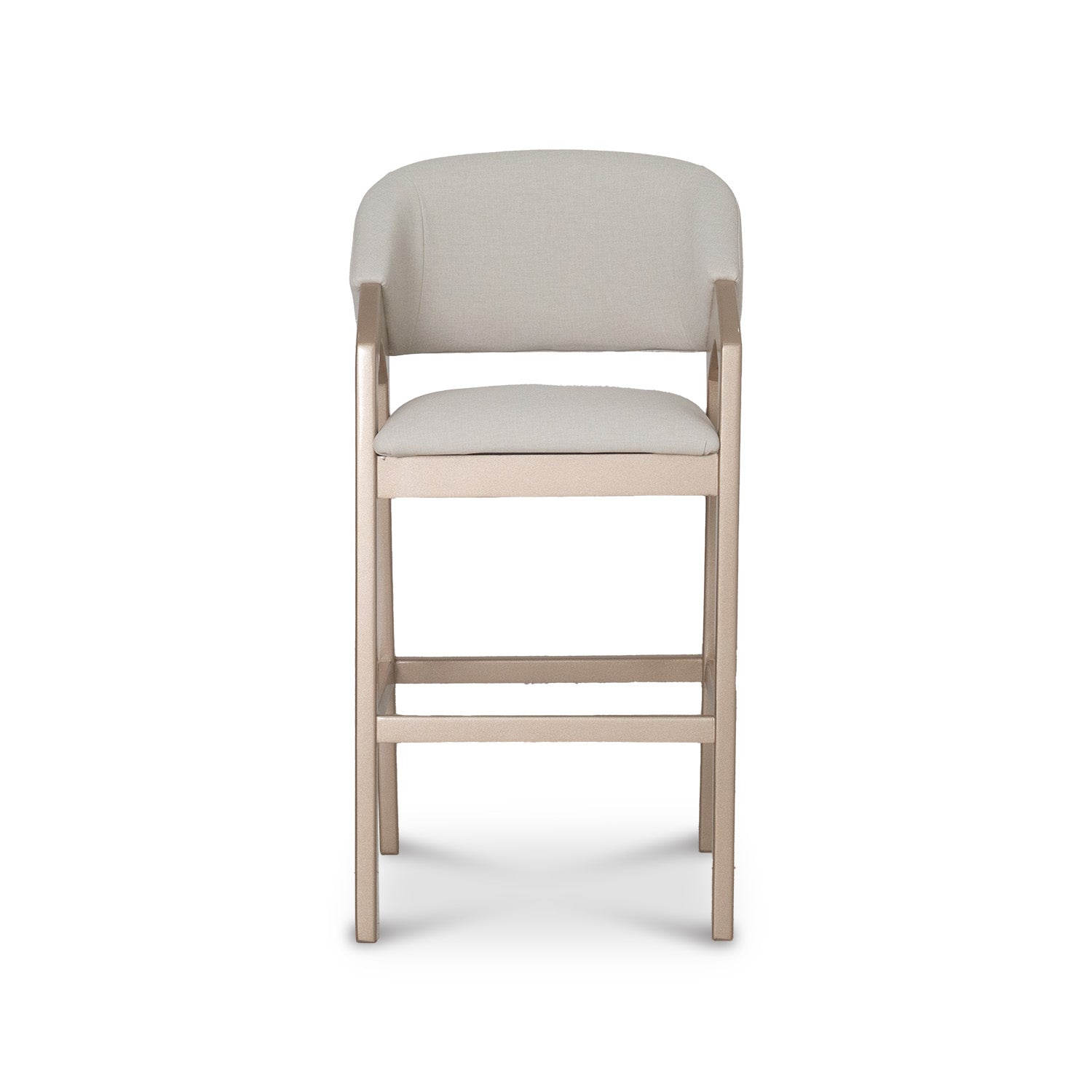 Silla Para Barra Capri Eurolino Blanco Puro, Champaña