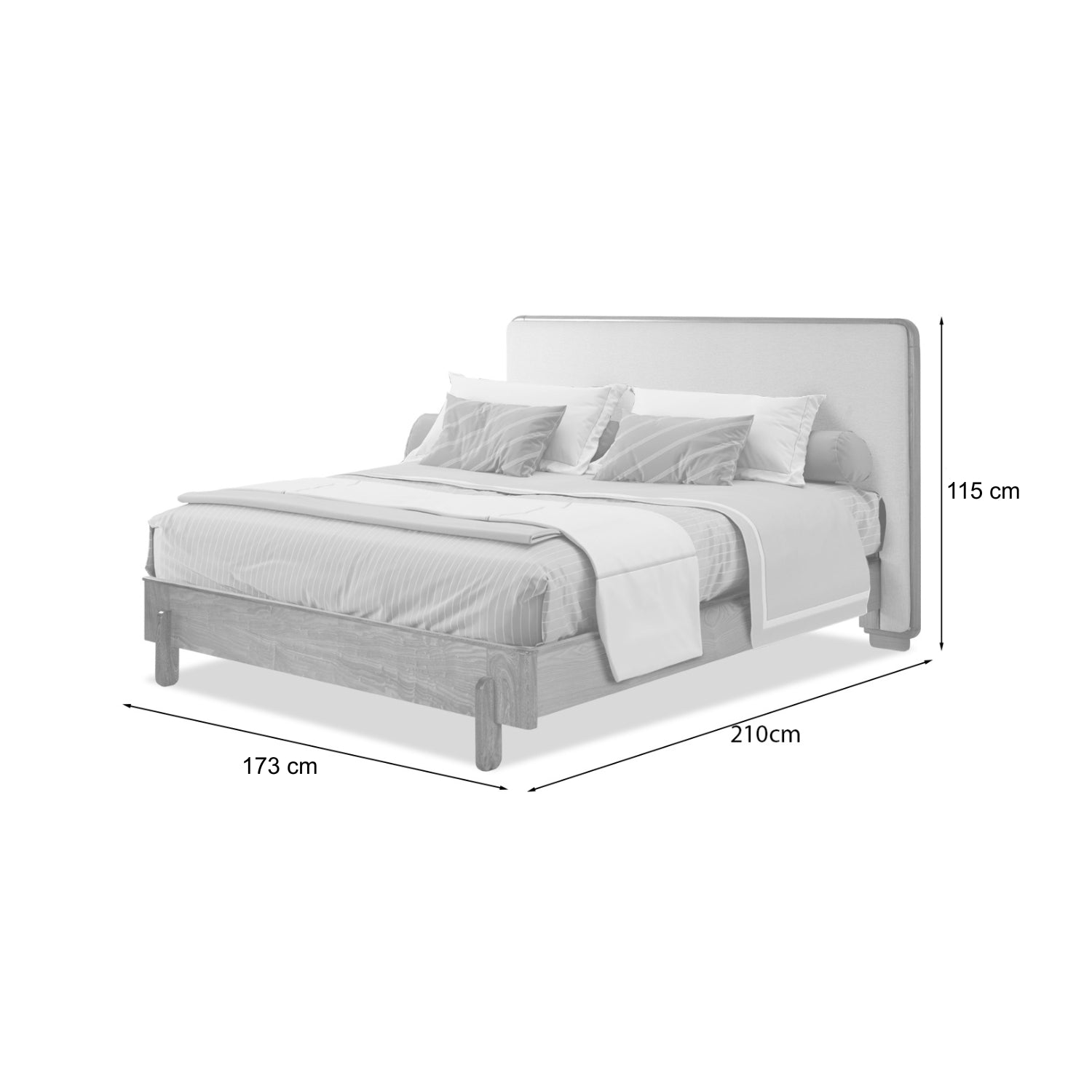 Cama Doble Donato Eurolino Marbella Marfil, Natural