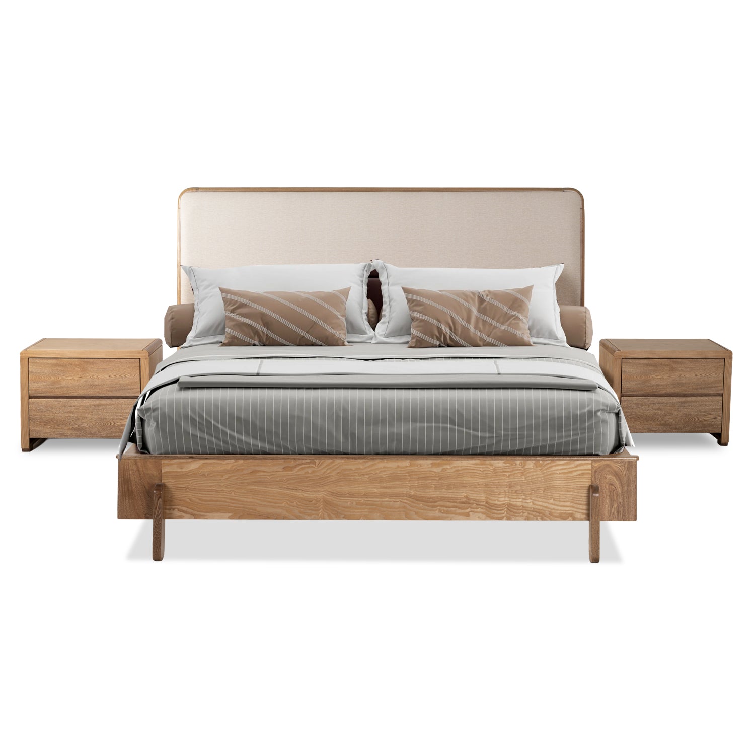 Cama Doble Donato Eurolino Marbella Marfil, Natural