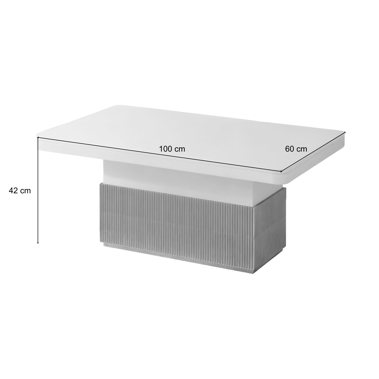Mesa De Centro Atlanta Blanco Perla, Champaña 100X60