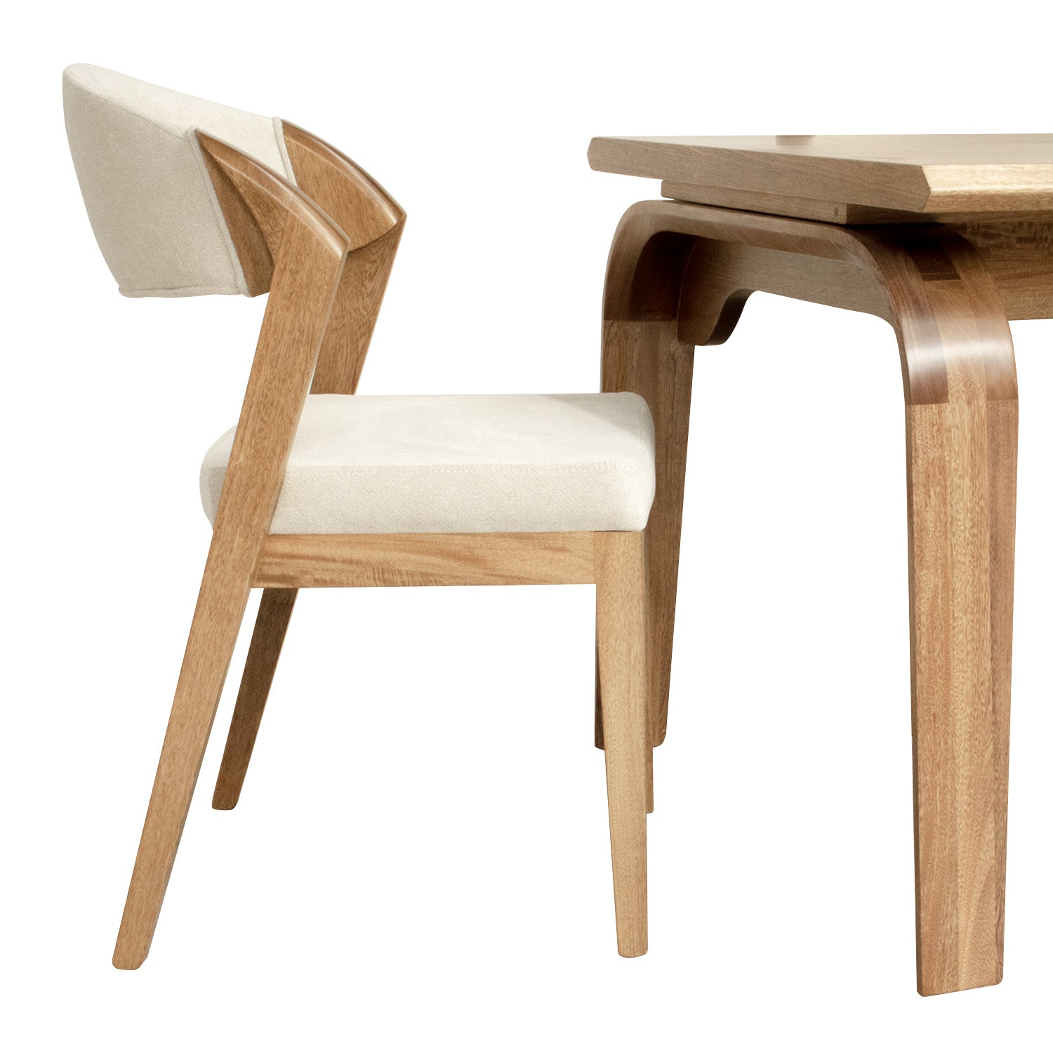Comedor 6 Puestos Estambul Microfibra Beige, Natural
