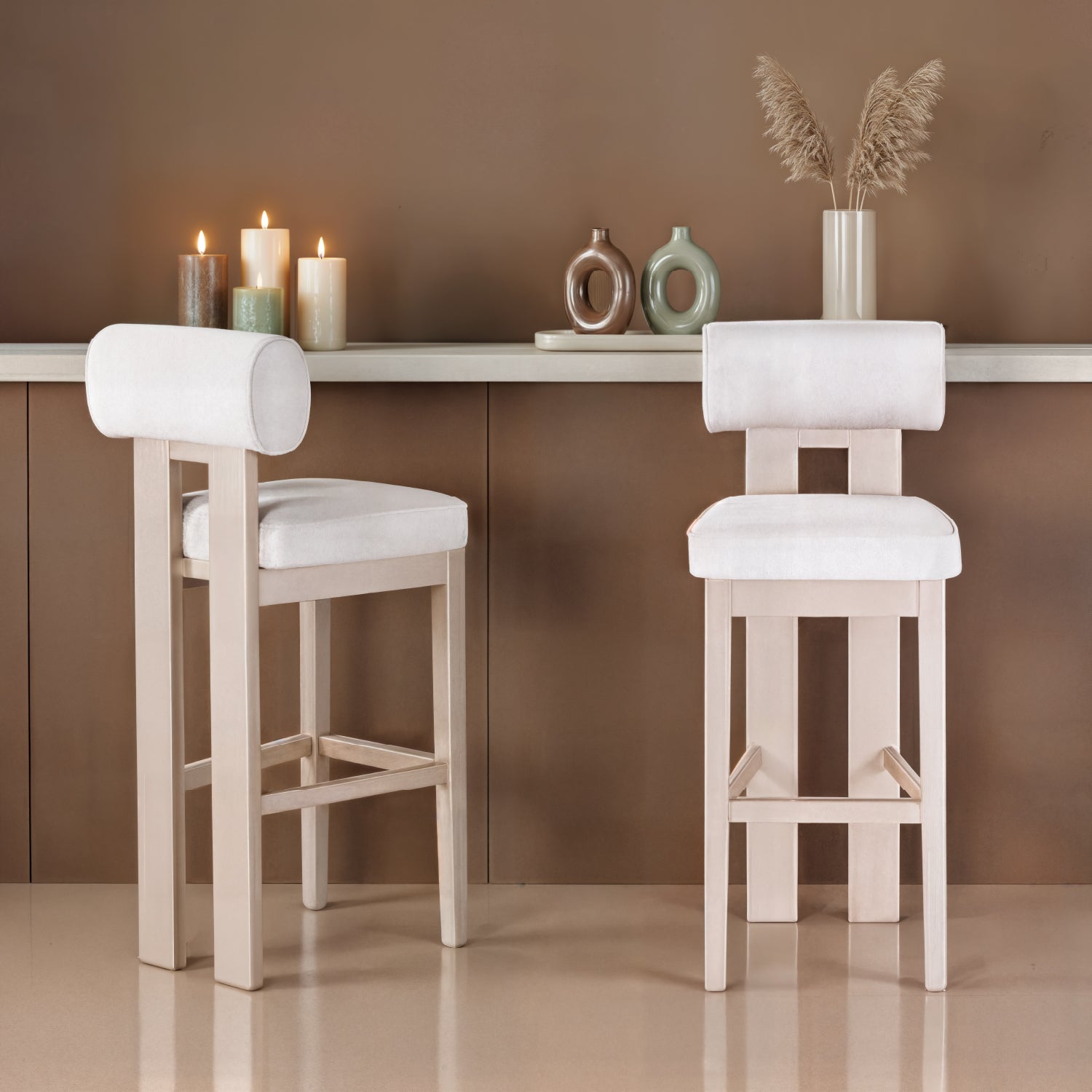 Silla Para Barra Nova Atlas Marmol, Champaña