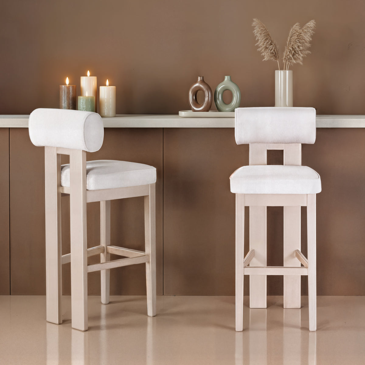 Silla Para Barra Nova Atlas Marmol, Champaña