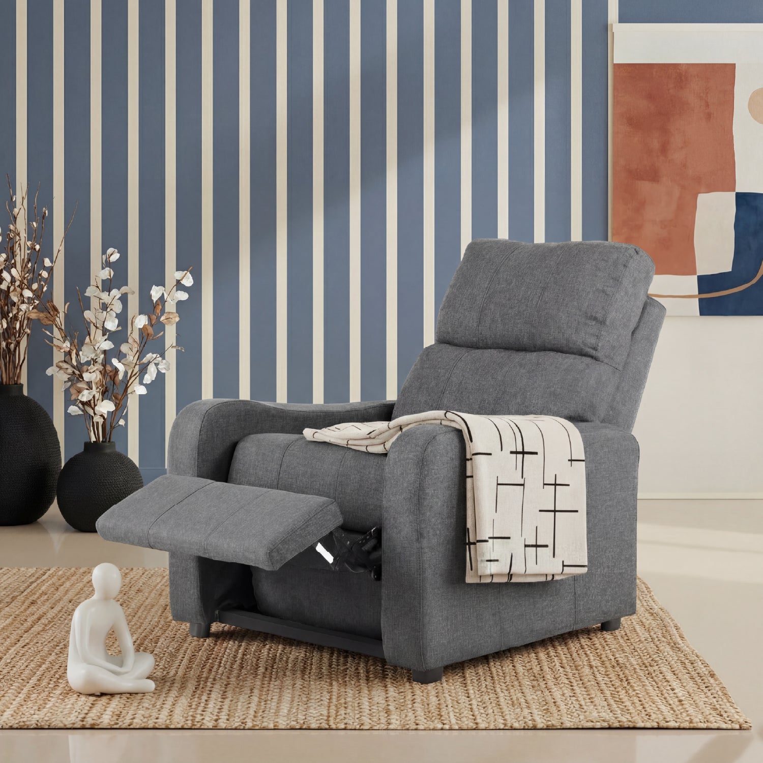 Sillón Reclinable Daytona Microfibra Nakano Humo