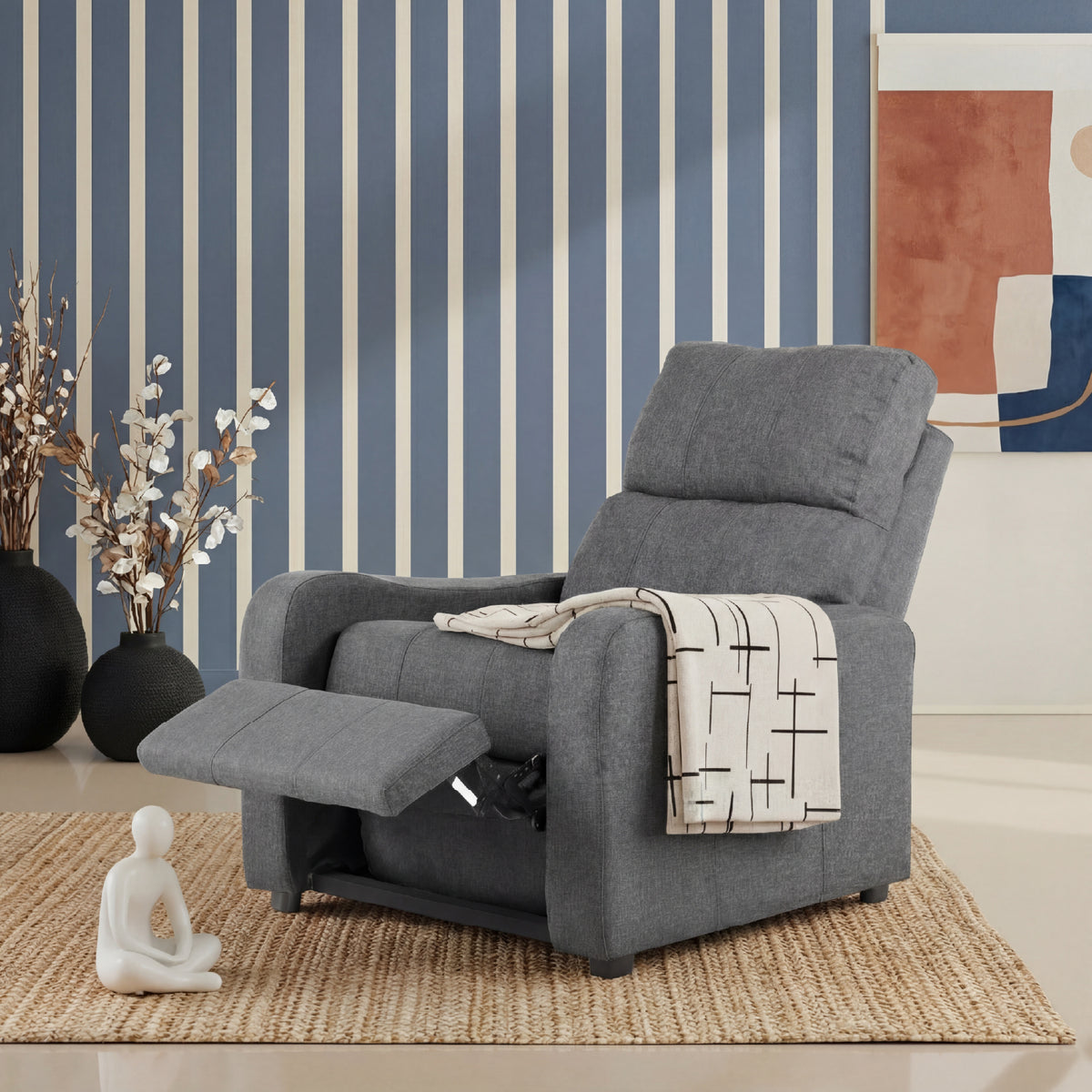Sillón Reclinable Daytona Microfibra Nakano Humo