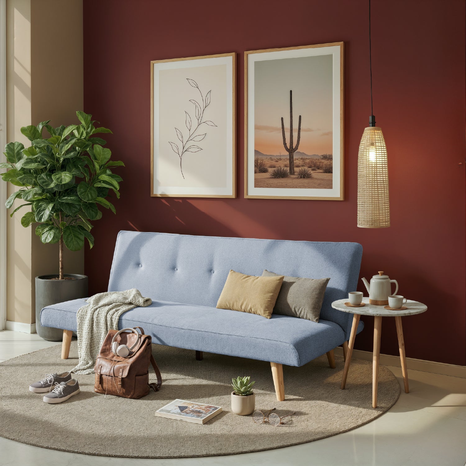 Sofá Cama Gabi Microfribra Plomo