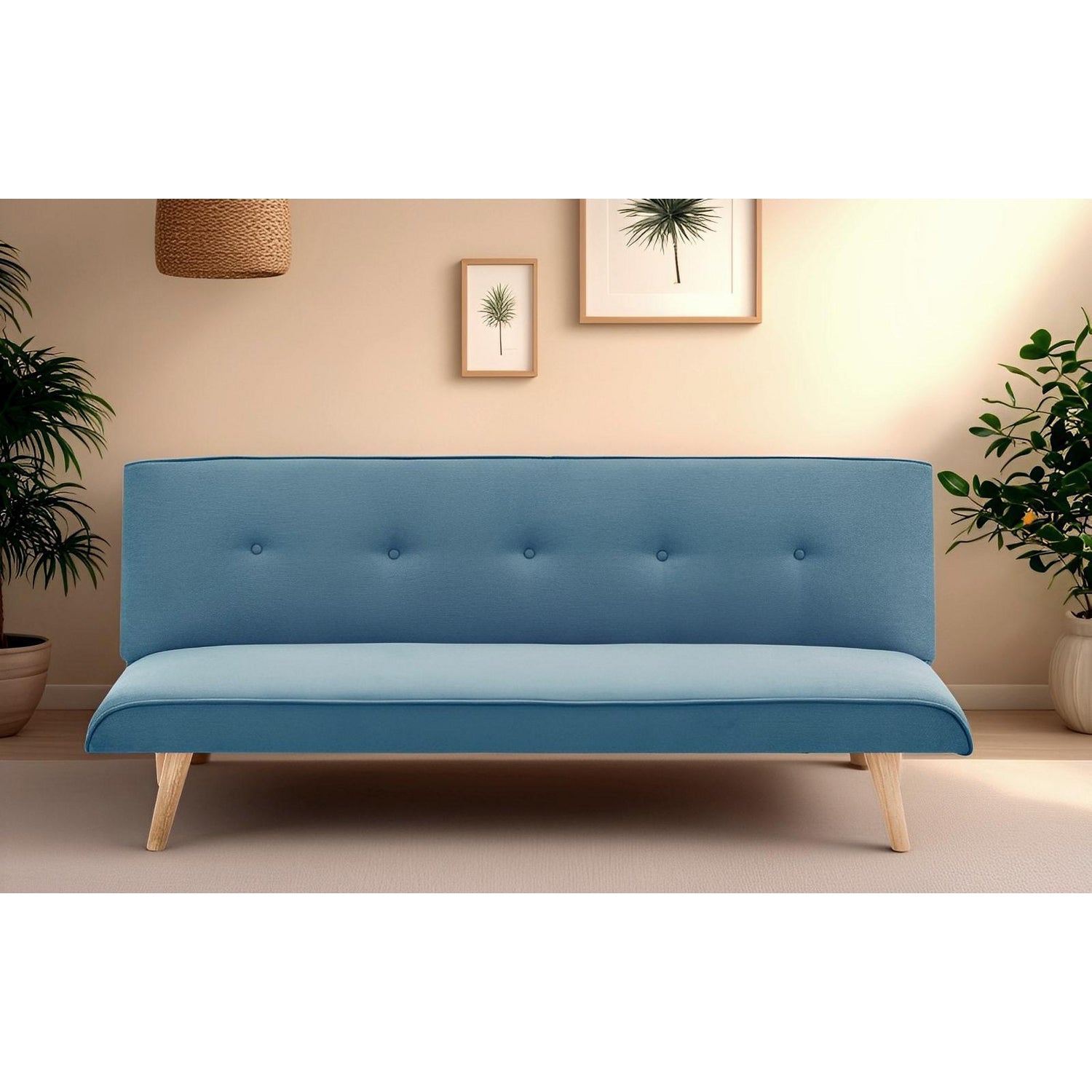 Sofá Cama Gabi Microfribra Azul