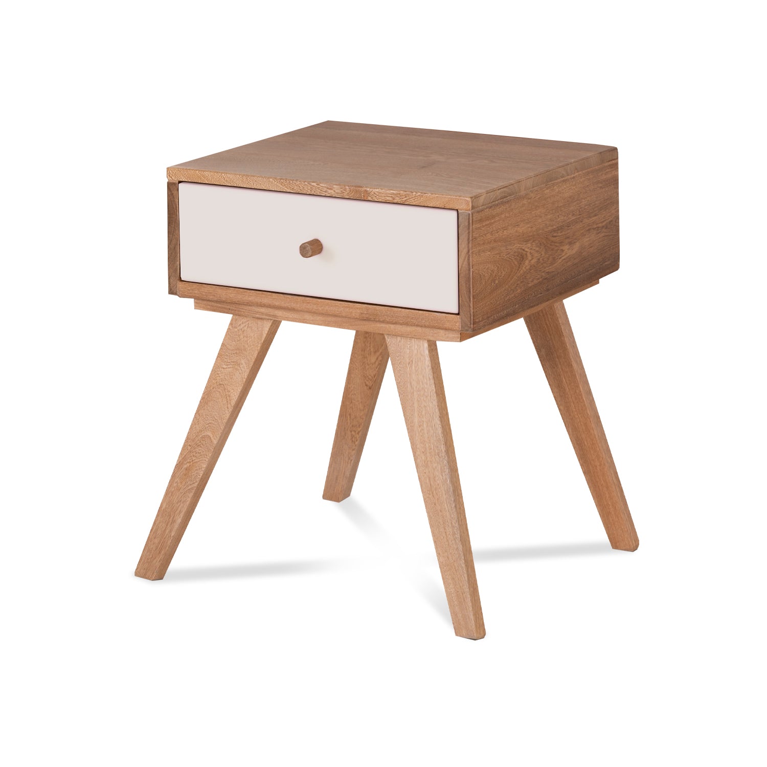 Mesa De Noche Nepal Off White, Natural