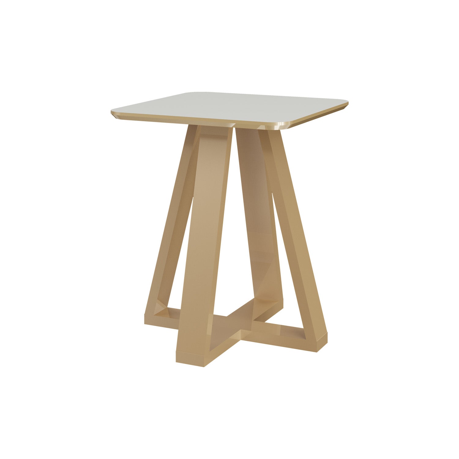 Mesa Auxiliar Andy 55X45 Off White, Champaña