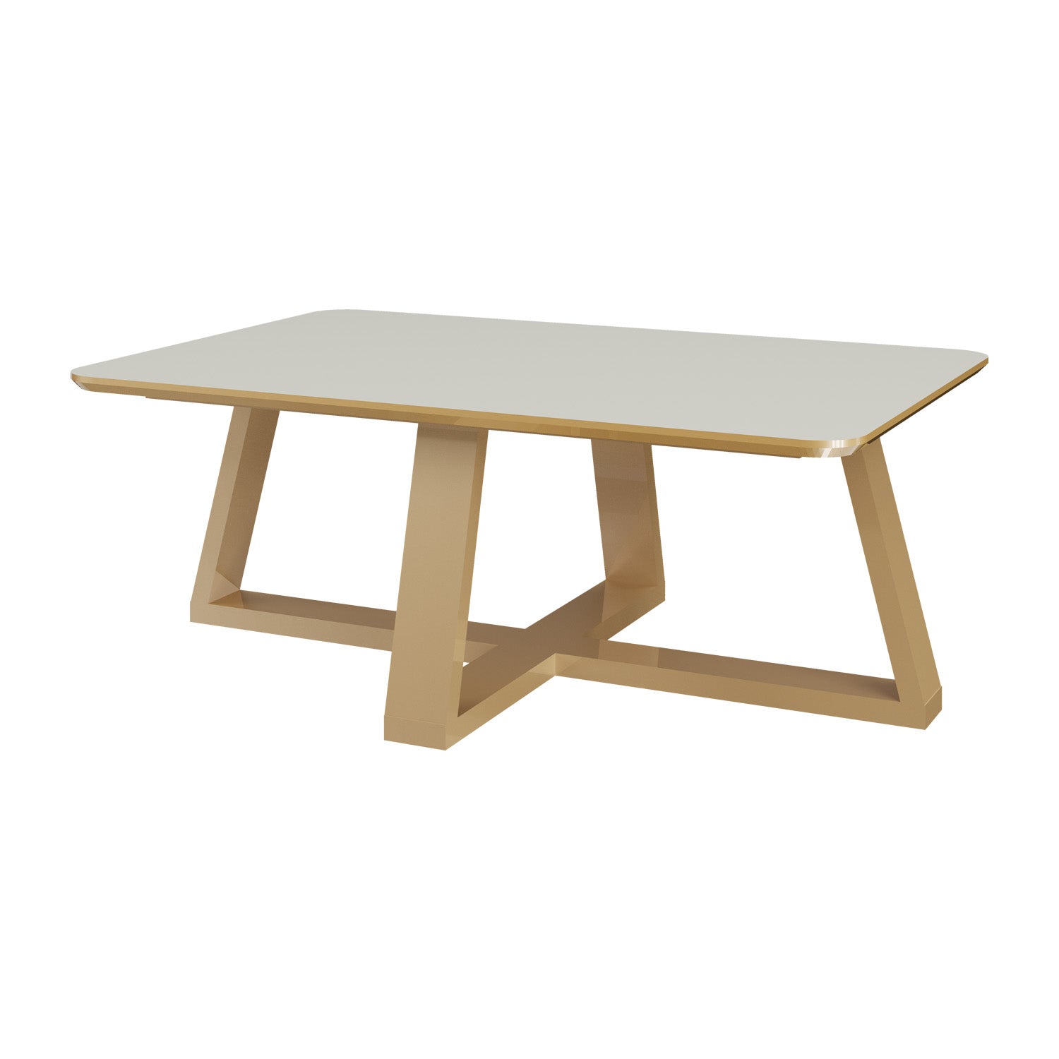 Mesa de Centro Andy 35X90X60 Off White, Champaña