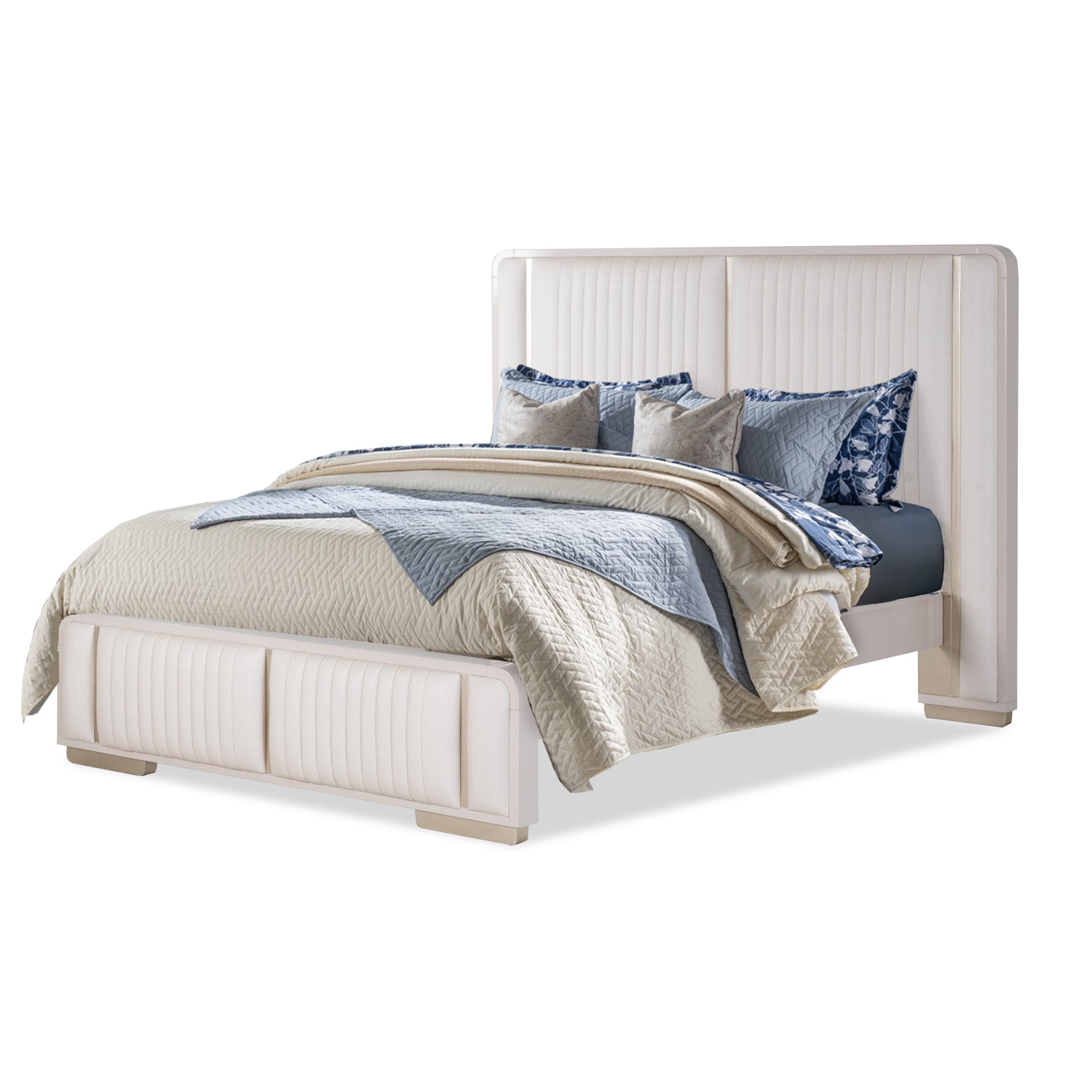 Cama Doble Nahim Greige, Champaña