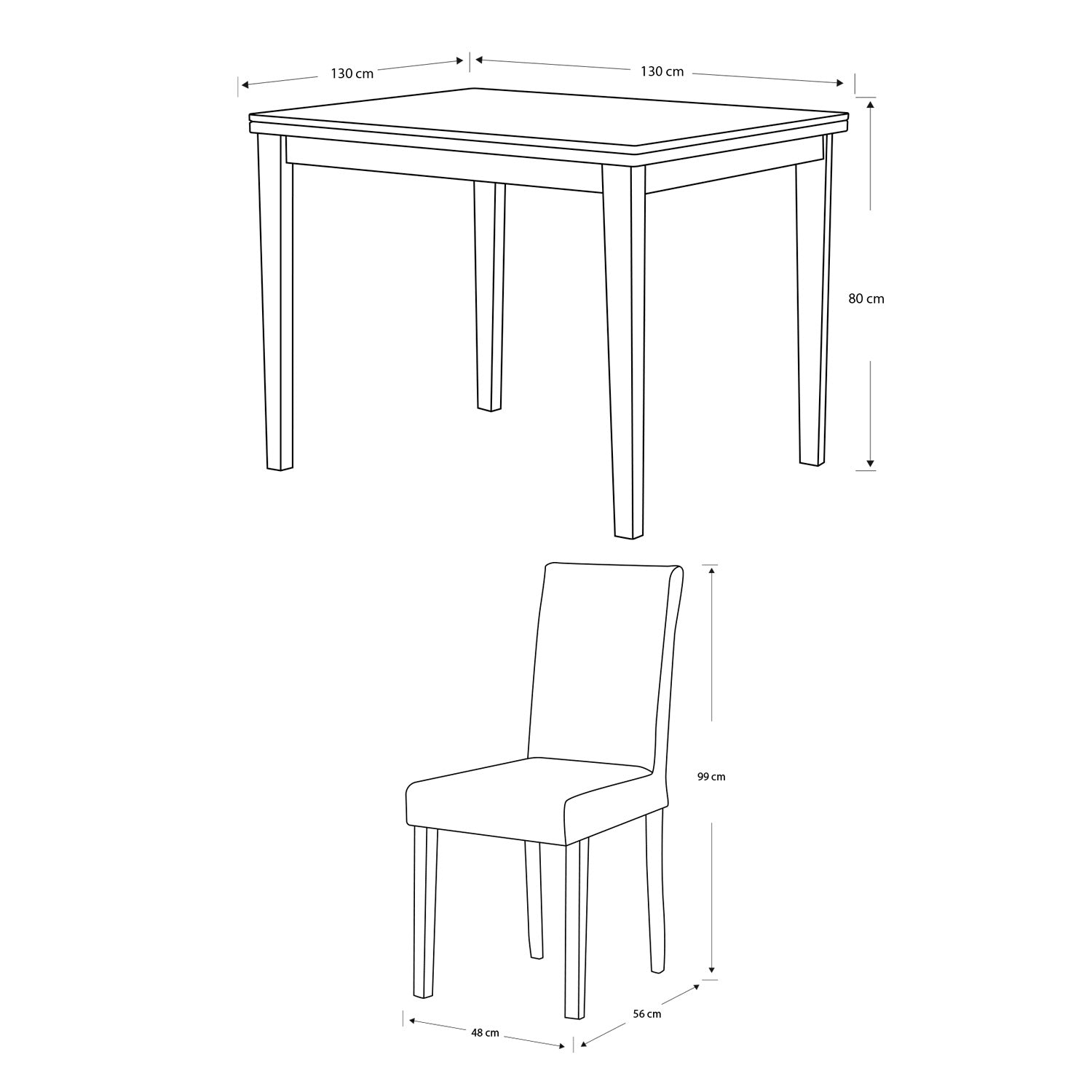 Comedor 8 Puestos Walcot Eurolino Blanco, Champaña