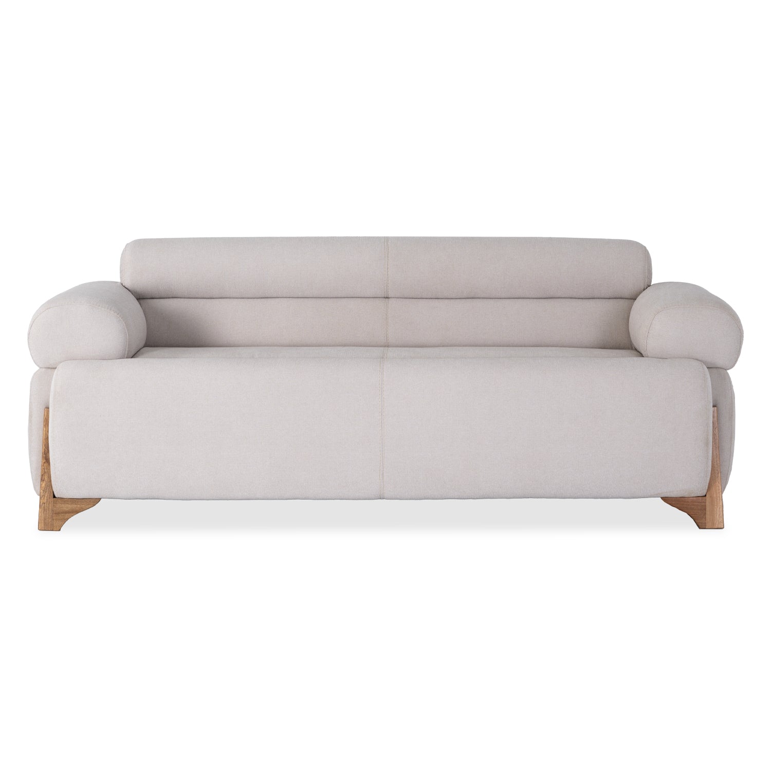 Sofa 3 Puesto Larisa + Comedor Dousty Chenille Impetu, Beige, Natural