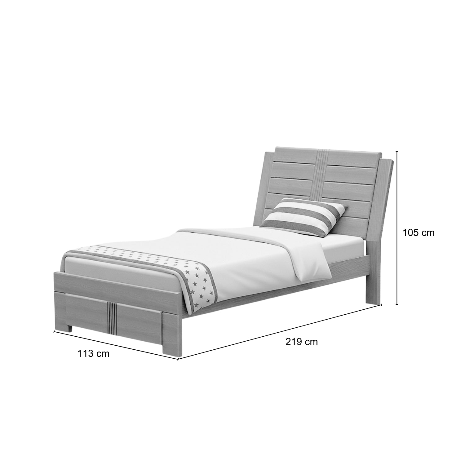 Cama 1.00 Ibiza Natural
