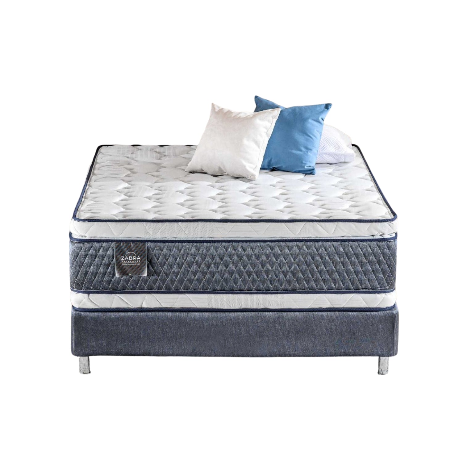 Combo Colchón full Dinamic Doble Euro Top 140x190  (Garantia 10 años)+ Base cama Movemento