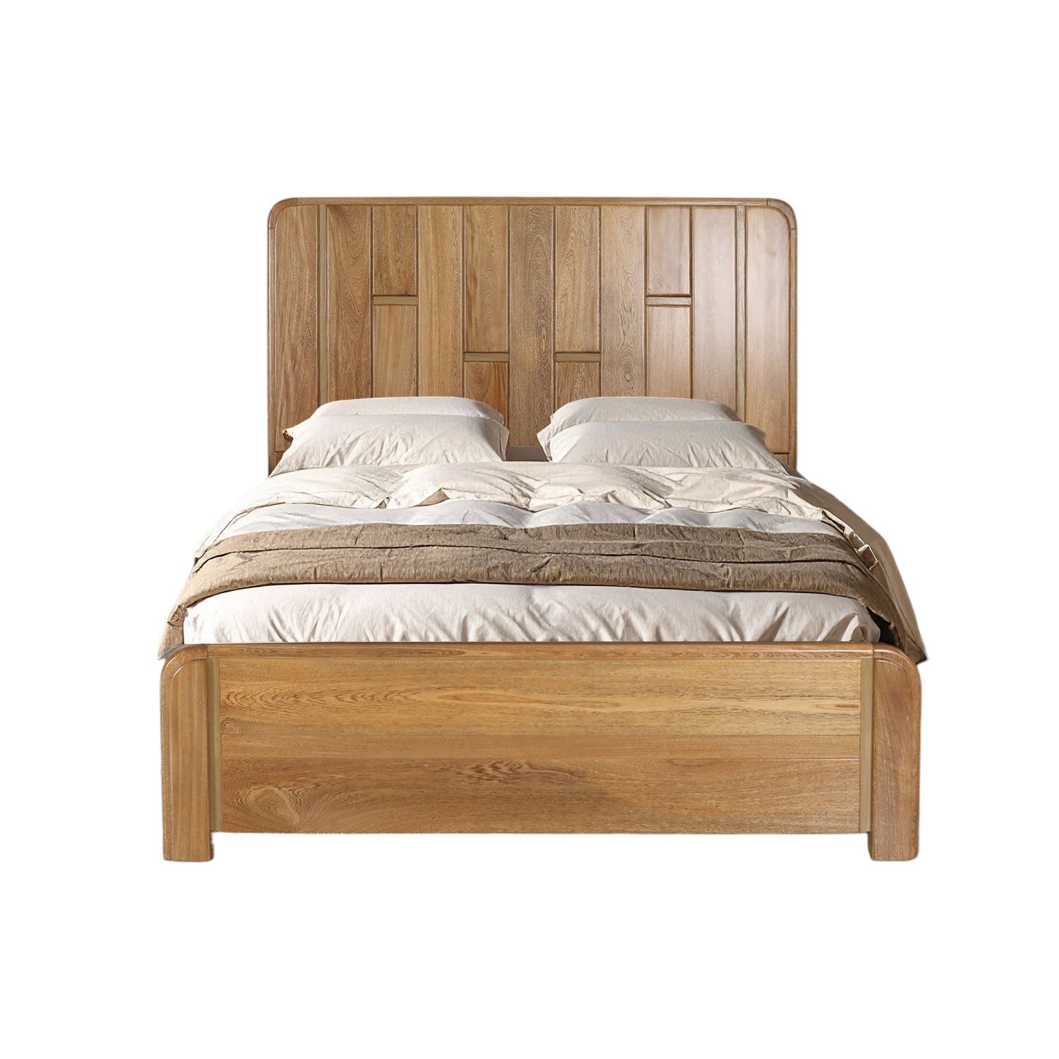 Cama Doble Ceratto Roble Natural