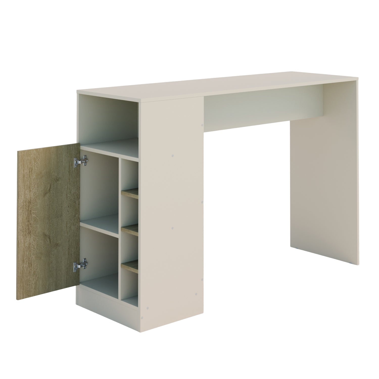 Mesa Bar Auxiliar Capri 136X92X45 Off White, Natural