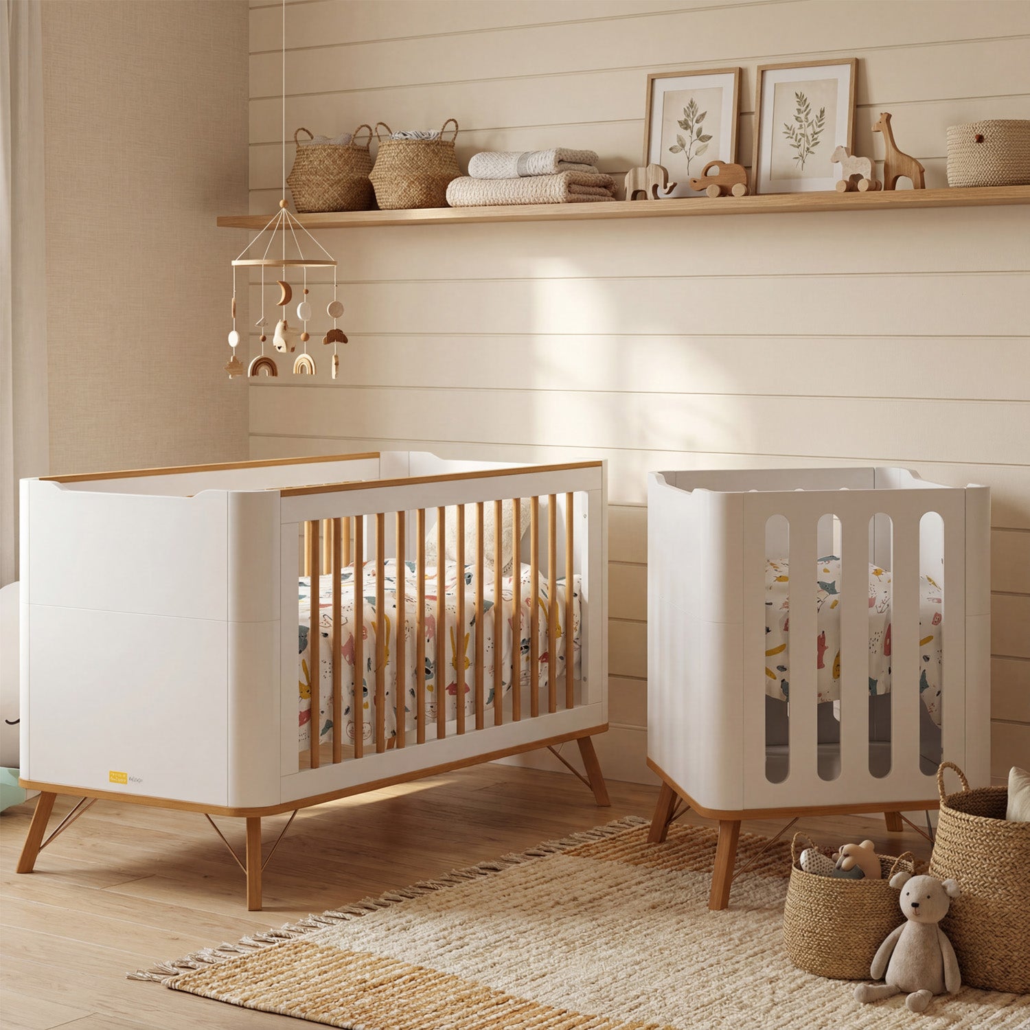 Cuna Para Bebé Albi Blanco, Miel