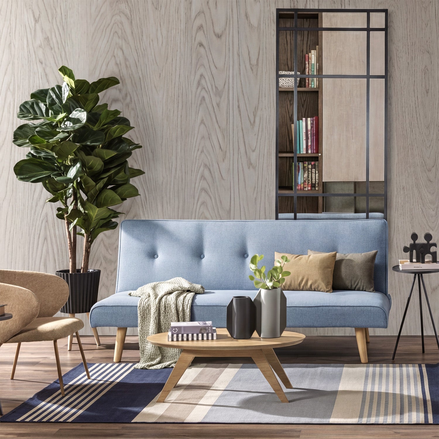 Sofá Cama Gabi Microfribra Turquesa