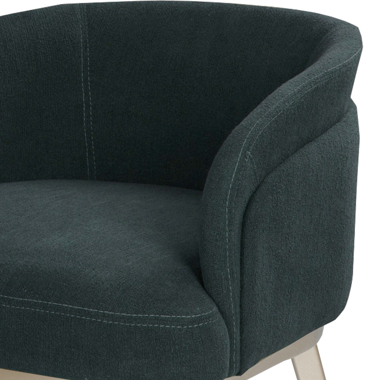 Poltrona Ginebra Chenille Indigo, Champaña