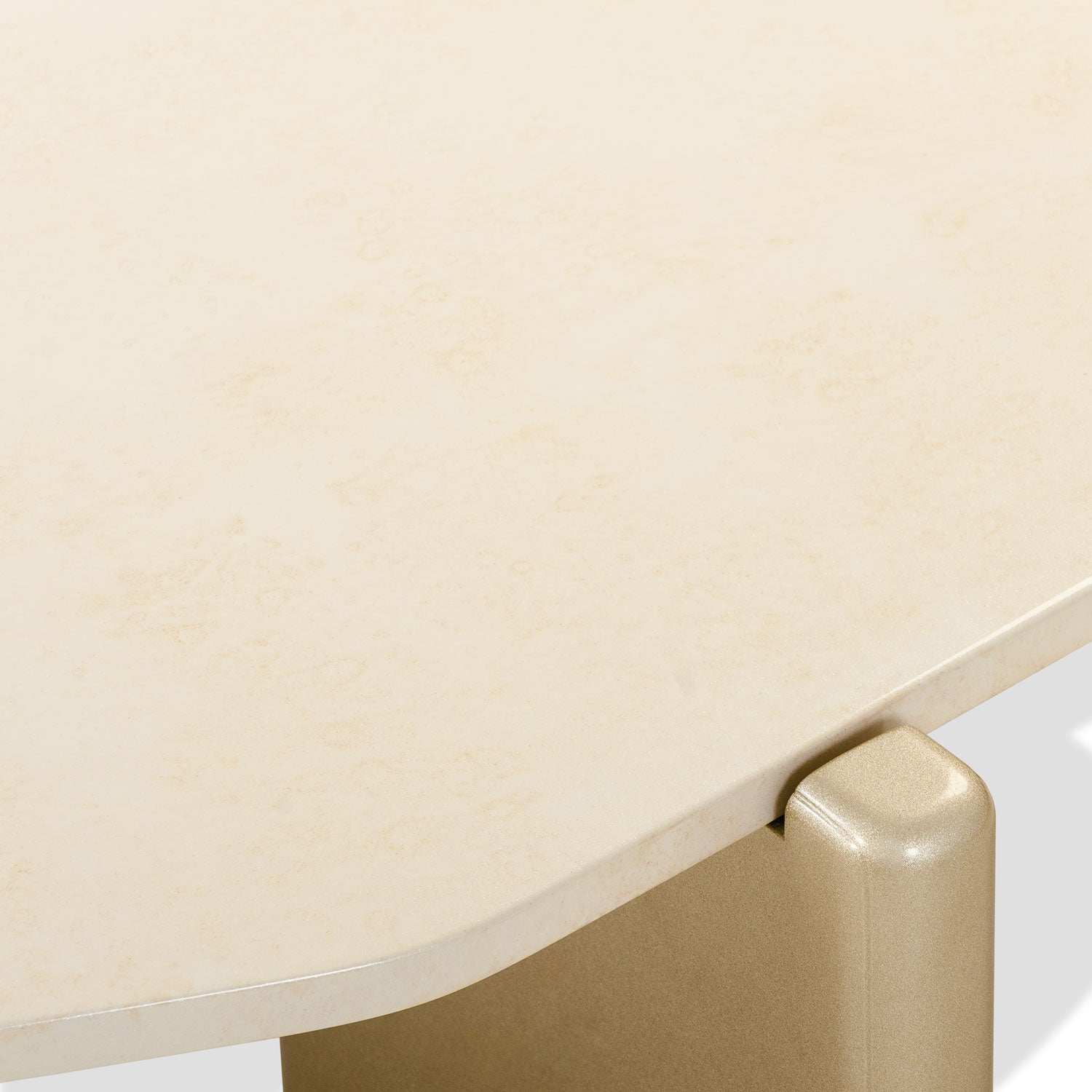 Mesa De Centro Oklam Asimetrica Marmolado, Champaña